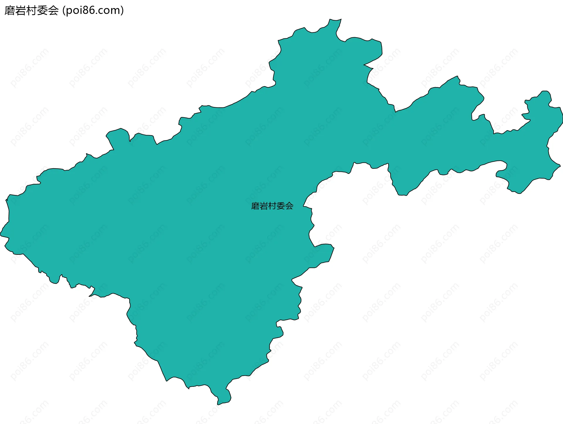 磨岩村委会边界地图