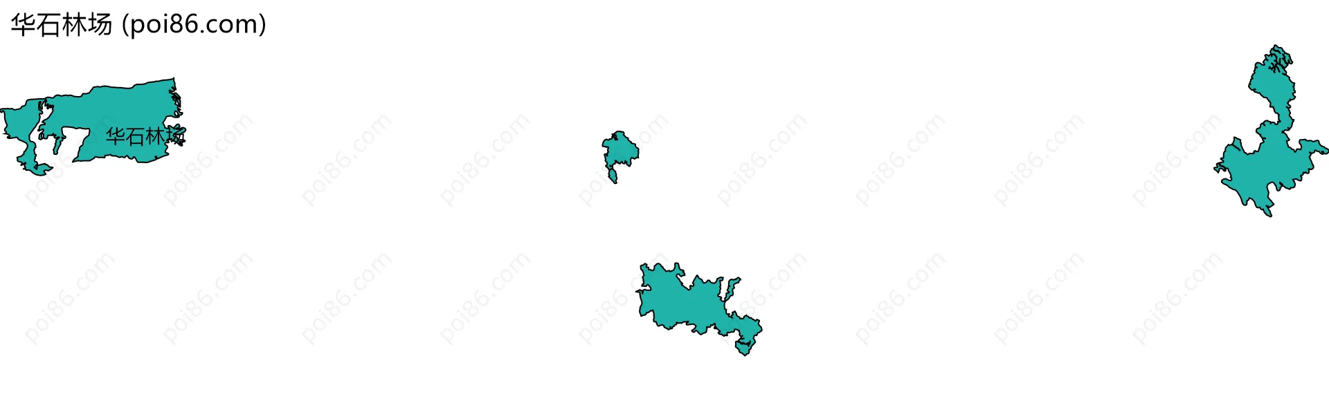 华石林场边界地图(五级行政区划)