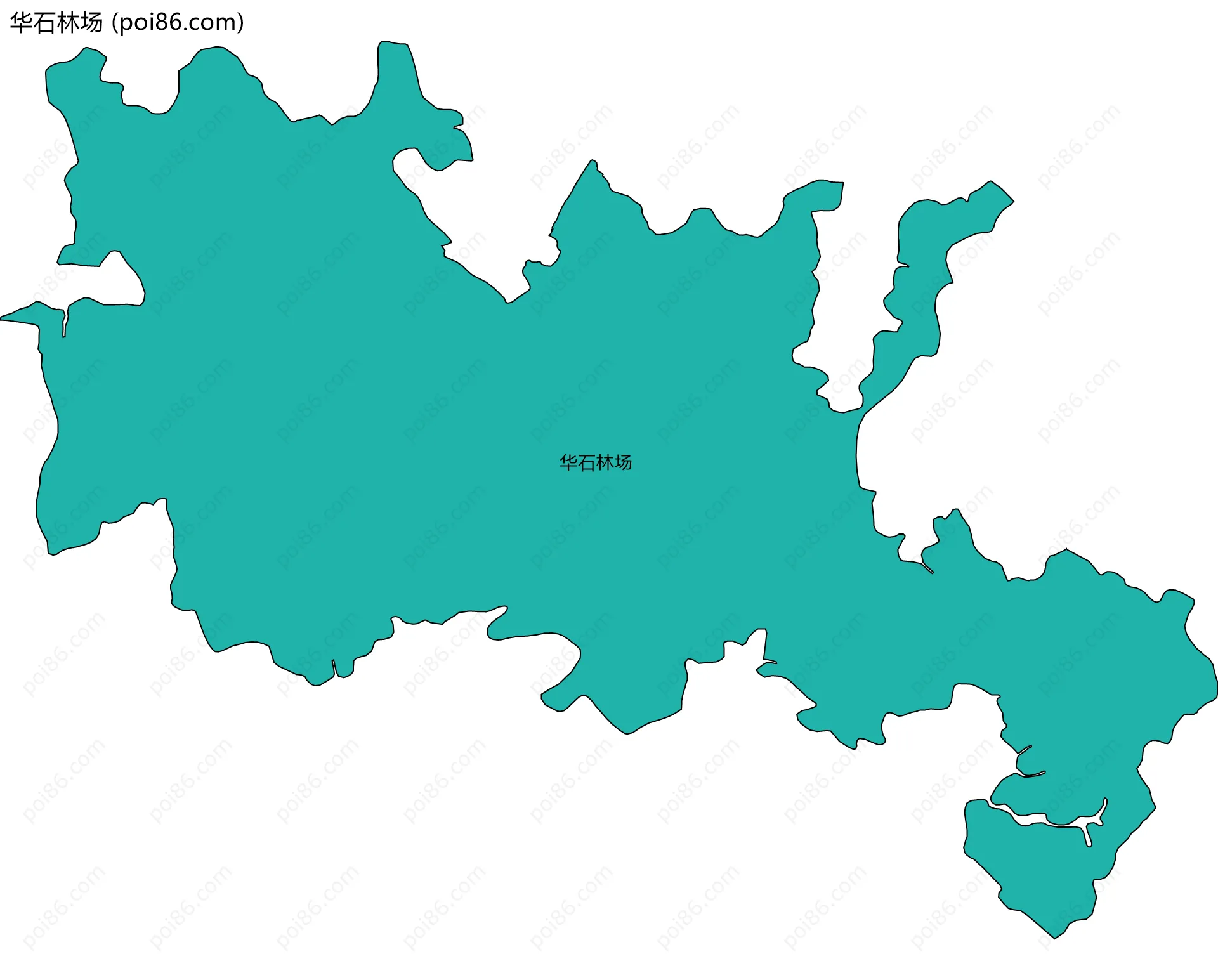 华石林场边界地图