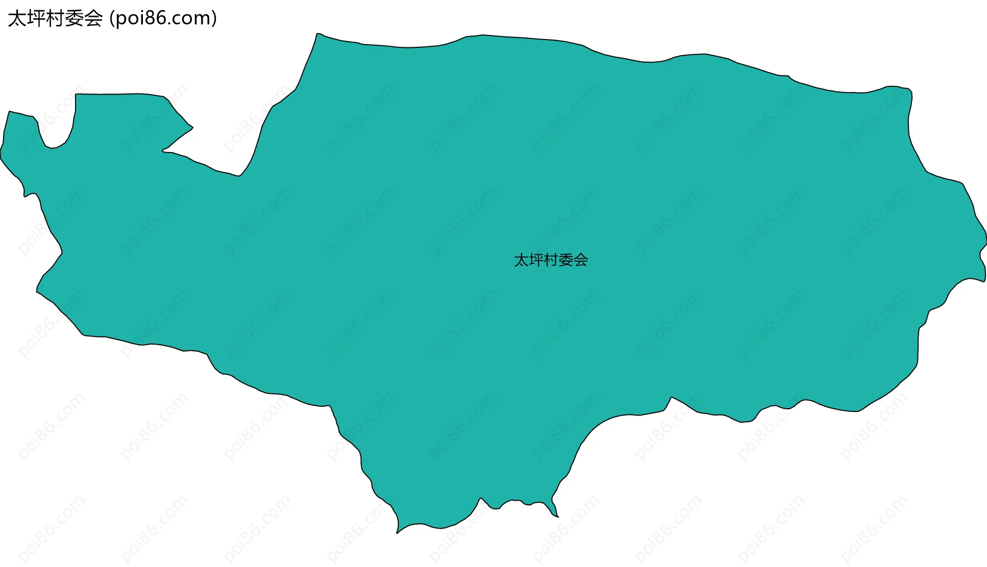 太坪村委会边界地图