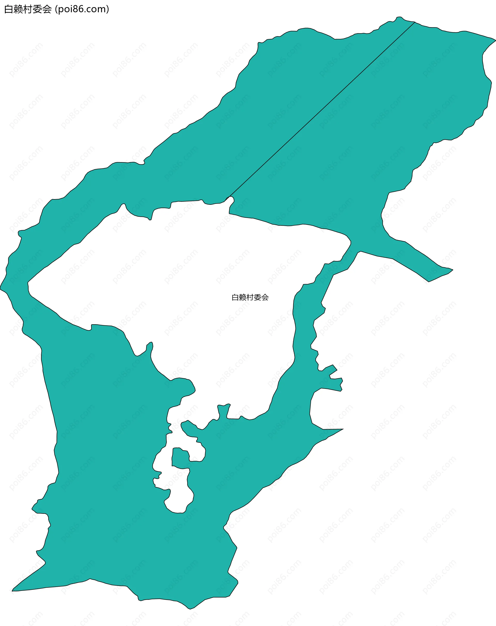 白赖村委会边界地图