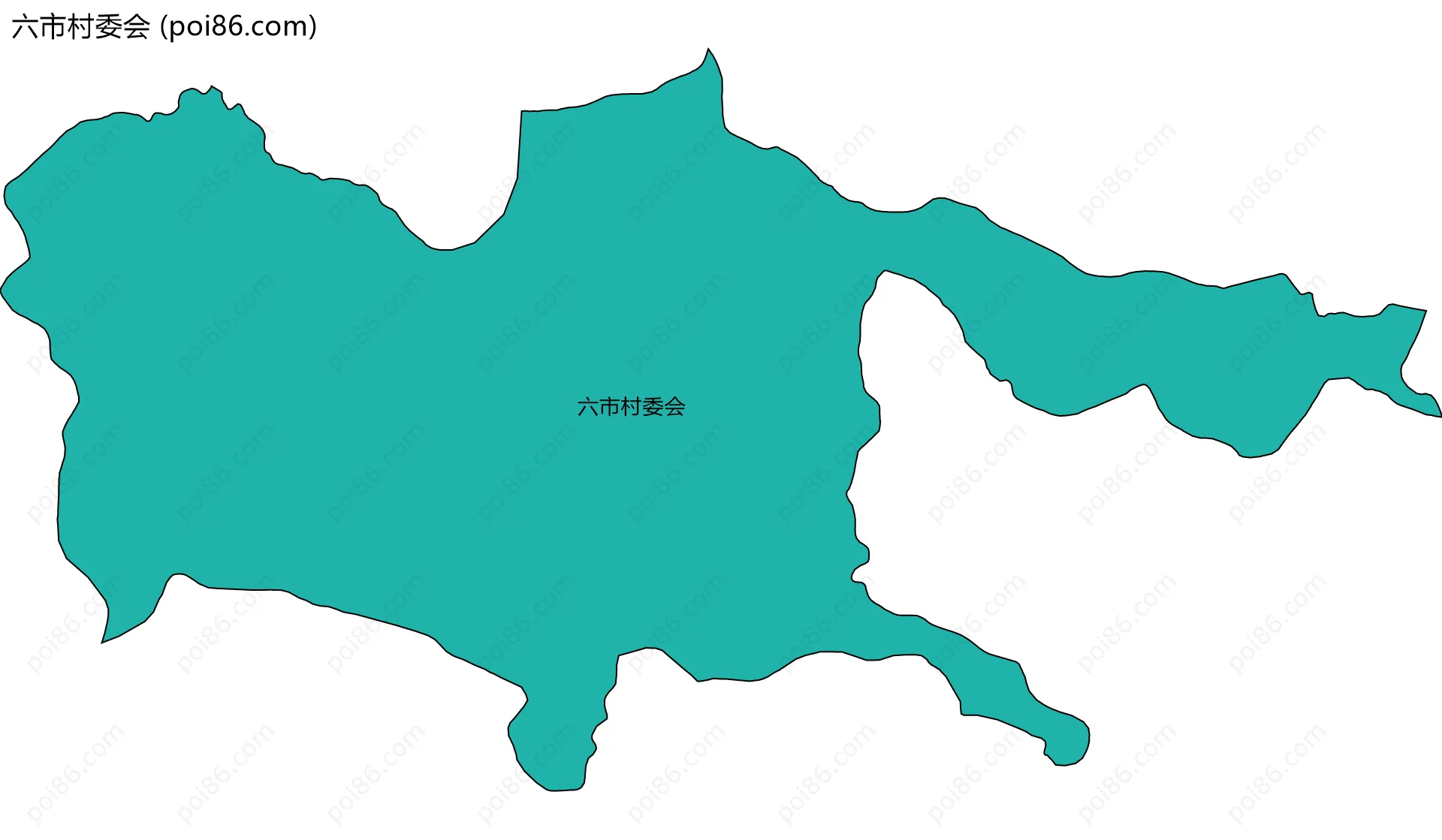 六市村委会边界地图