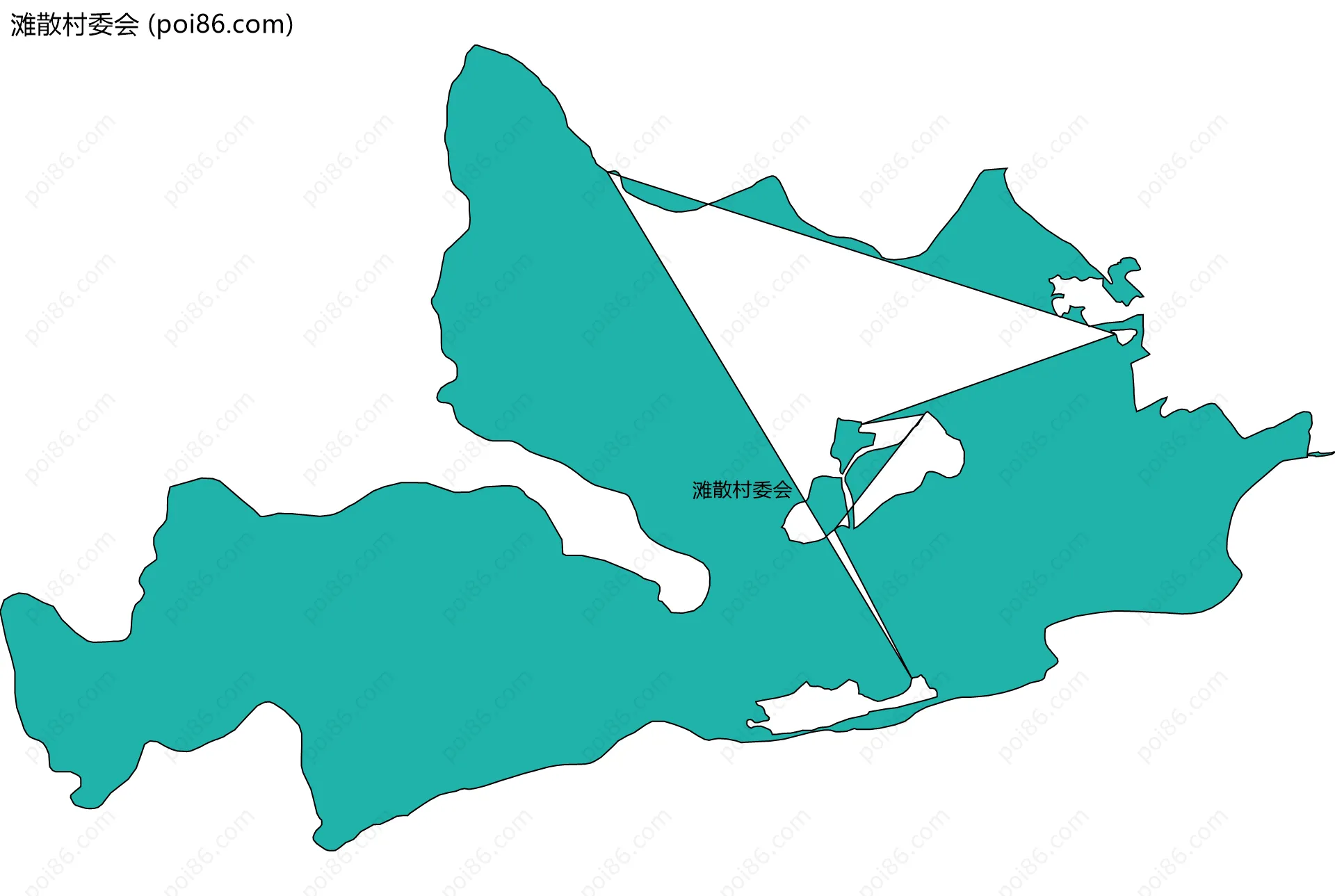 滩散村委会边界地图