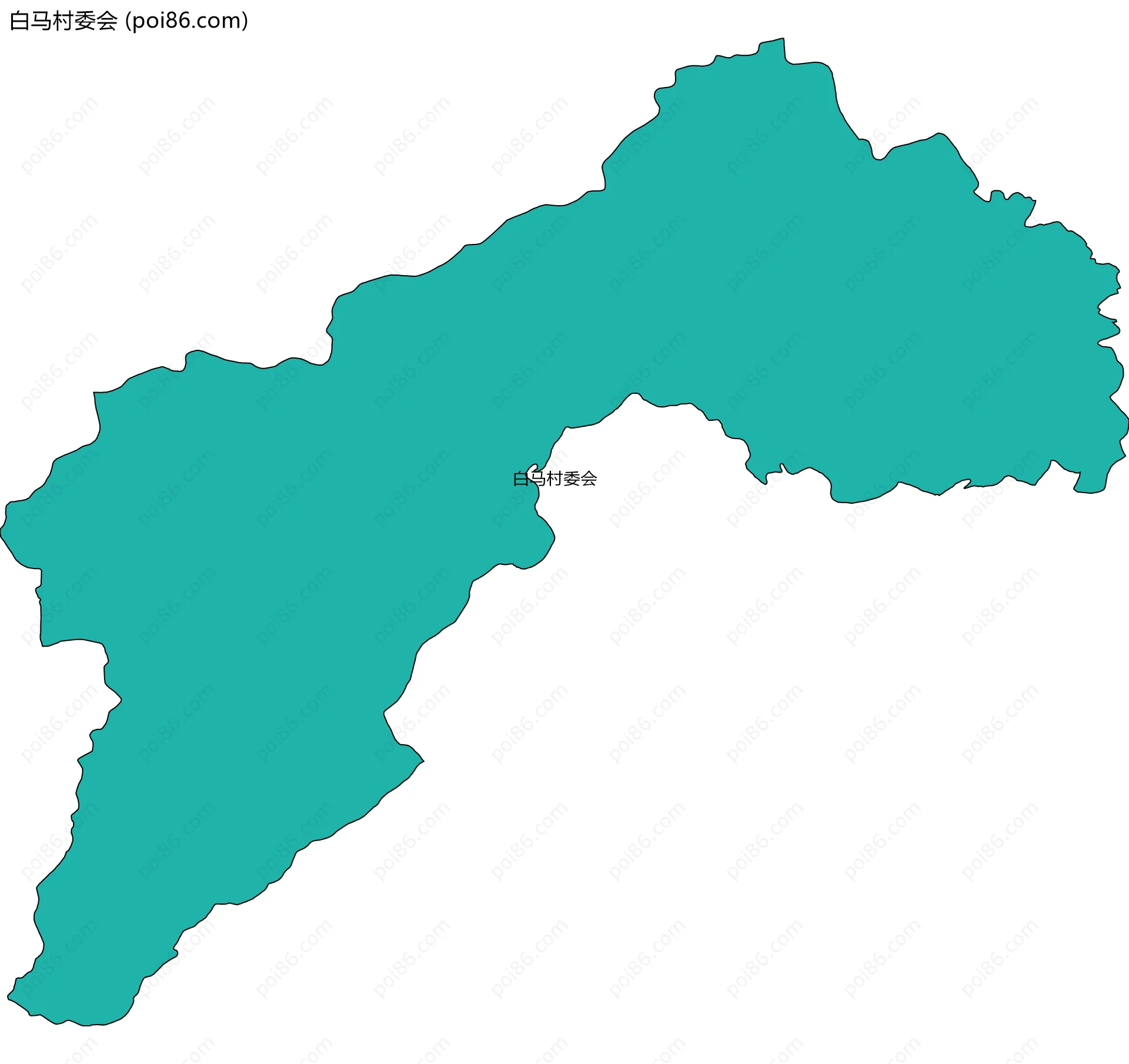 白马村委会边界地图