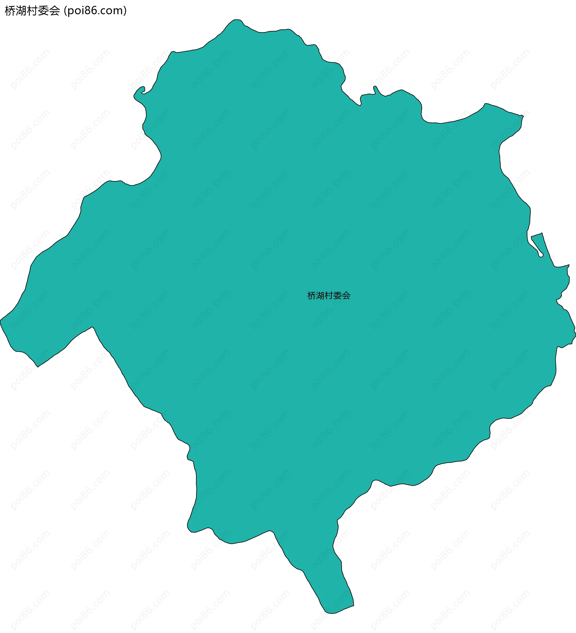 桥湖村委会边界地图