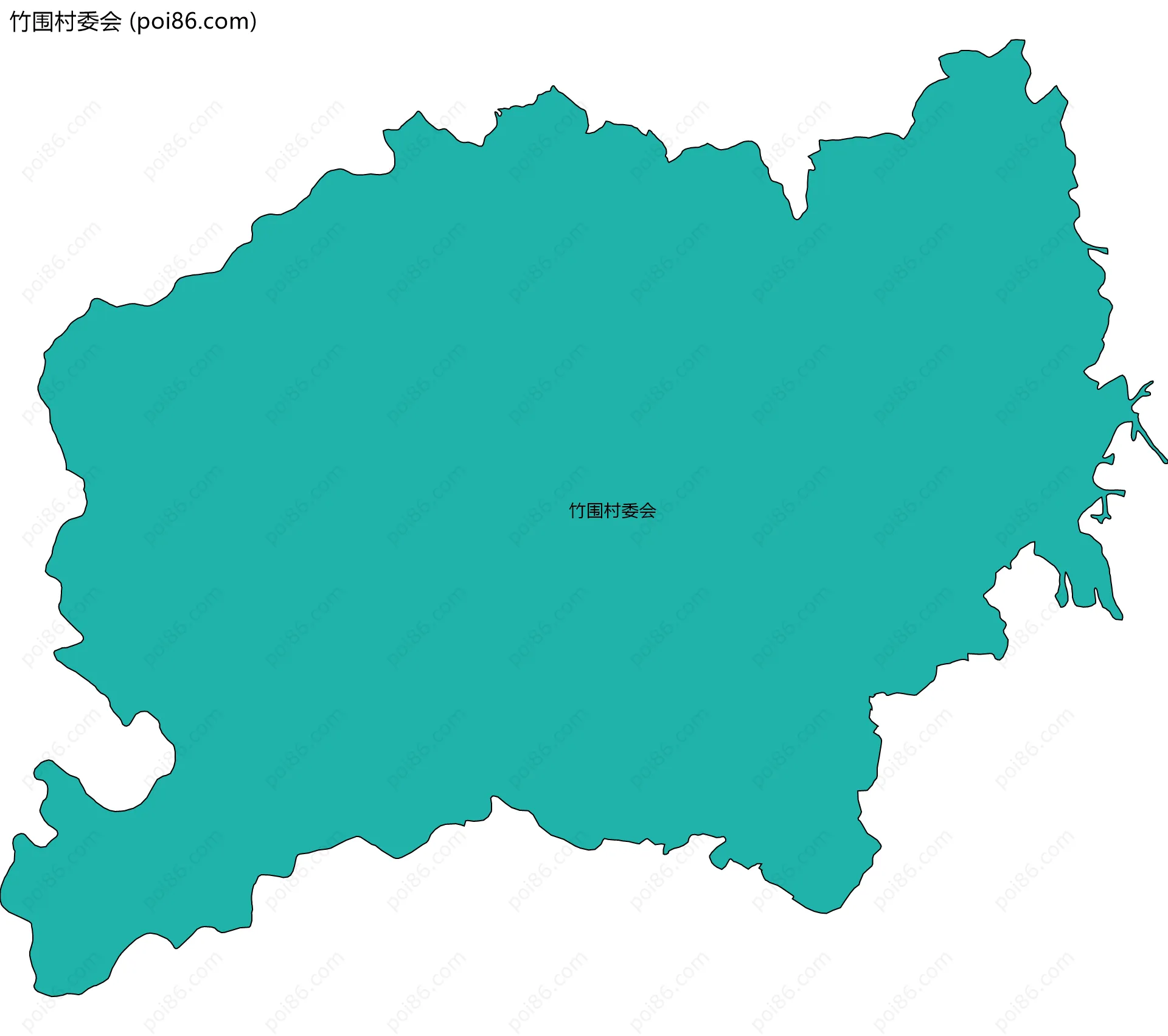 竹围村委会边界地图
