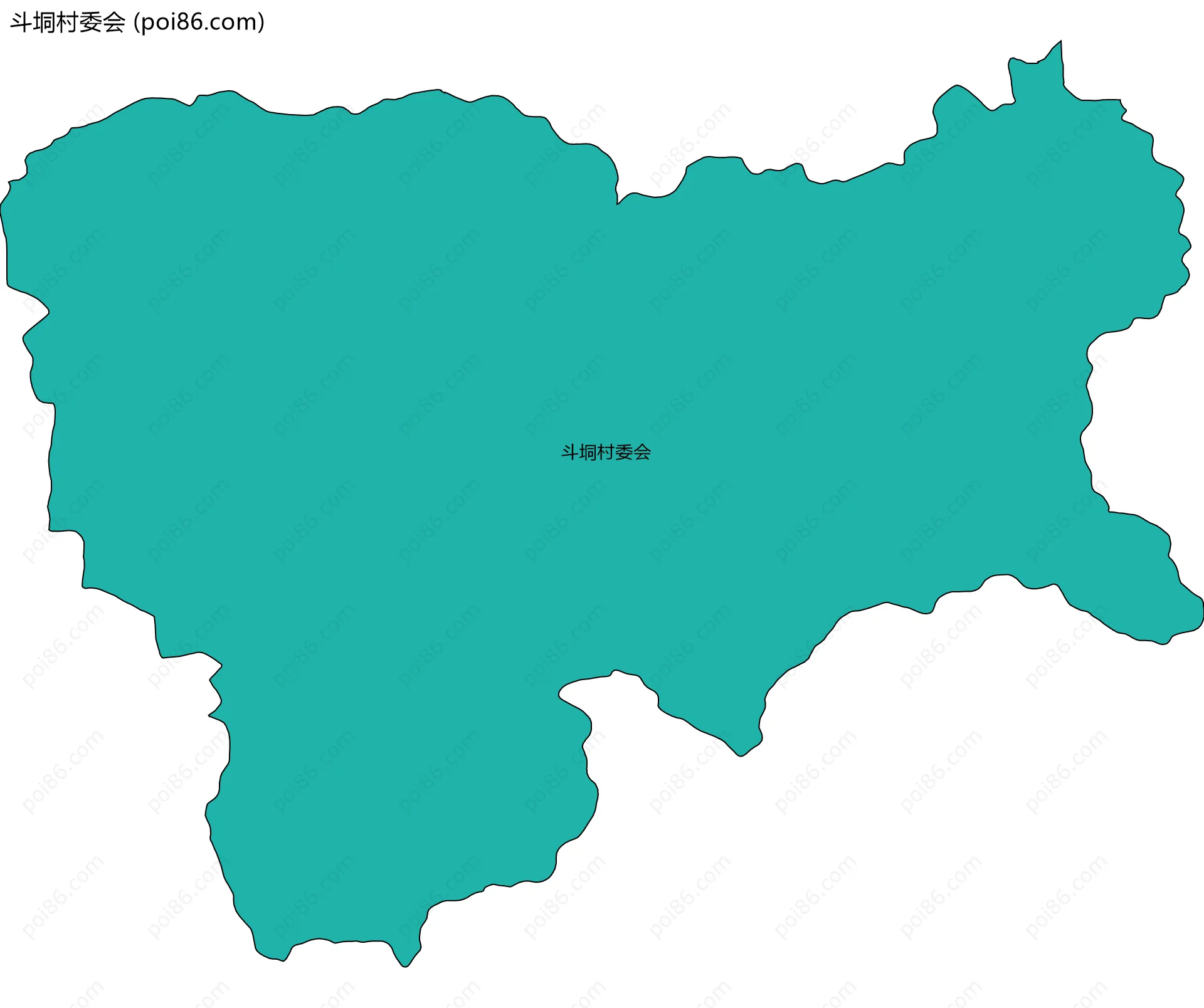 斗垌村委会边界地图
