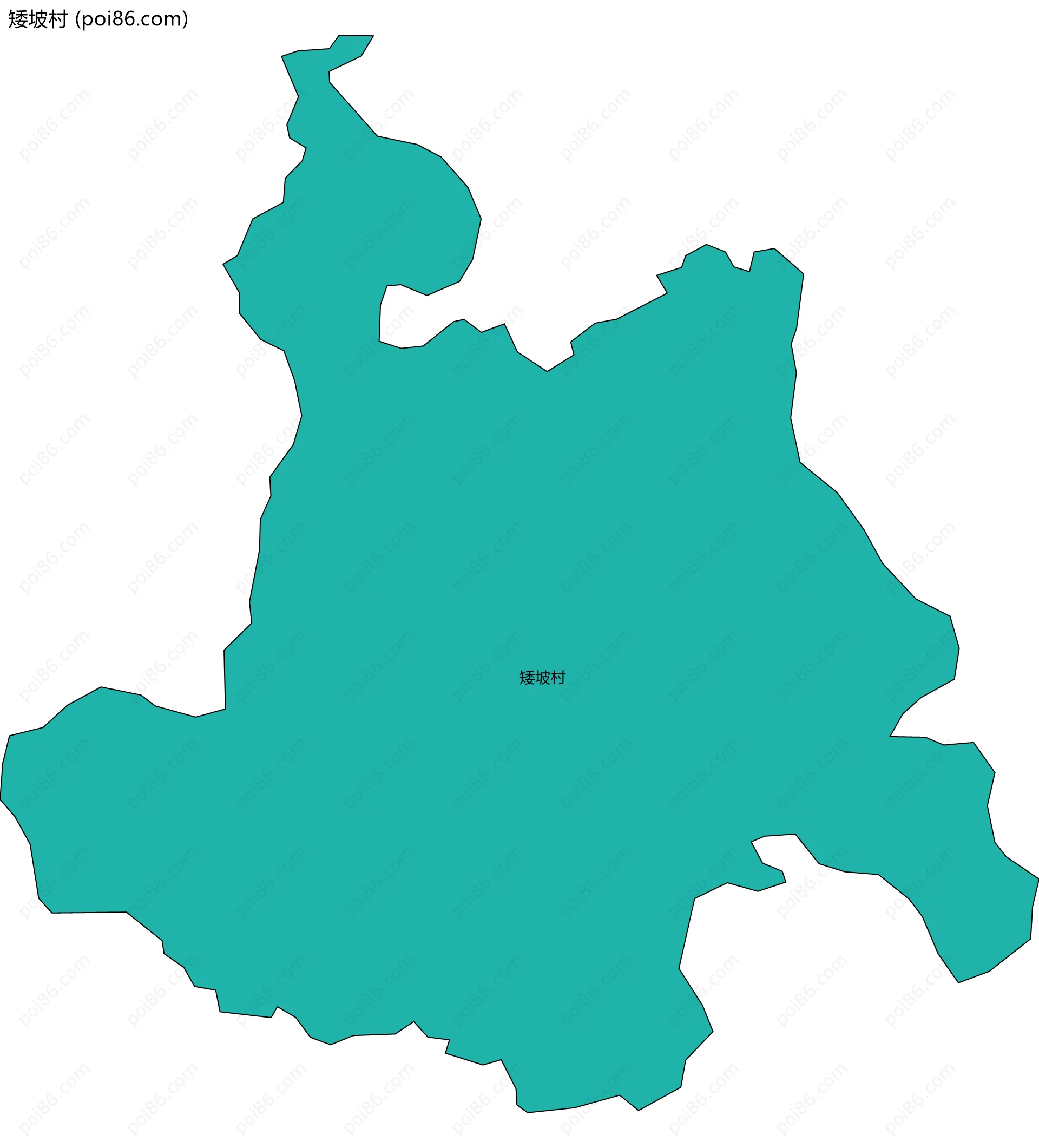 矮坡村边界地图