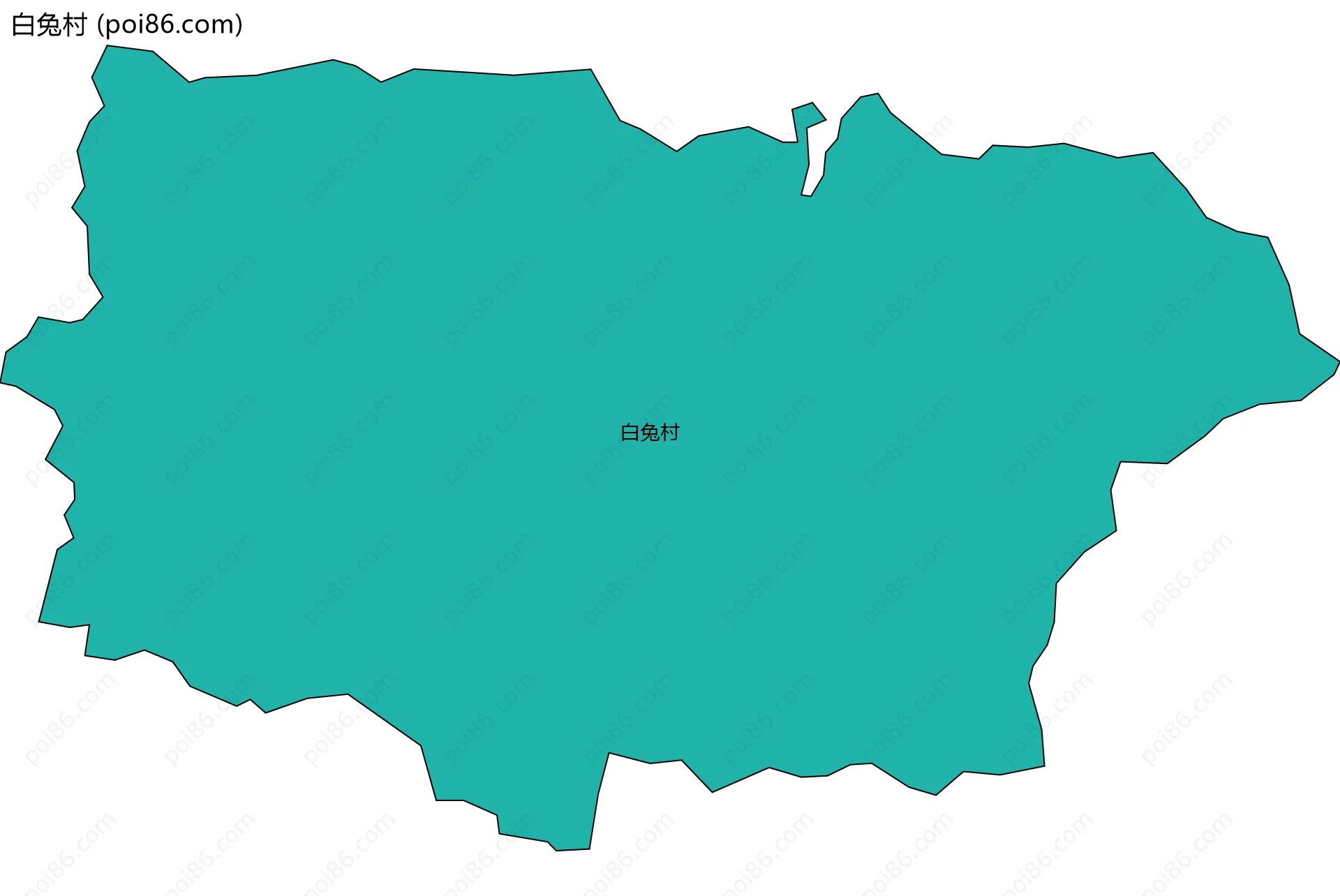 白兔村边界地图