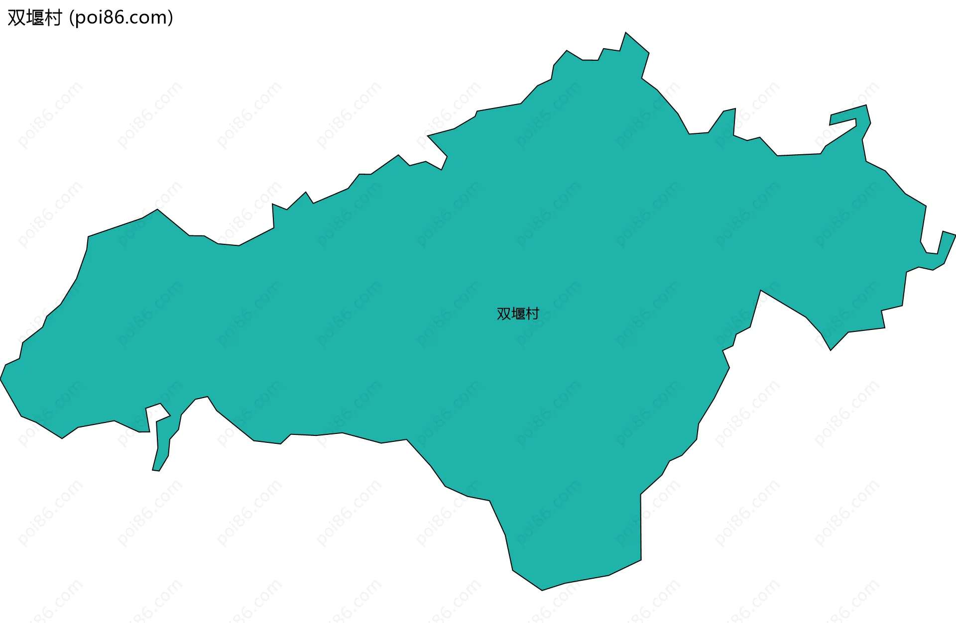 双堰村边界地图