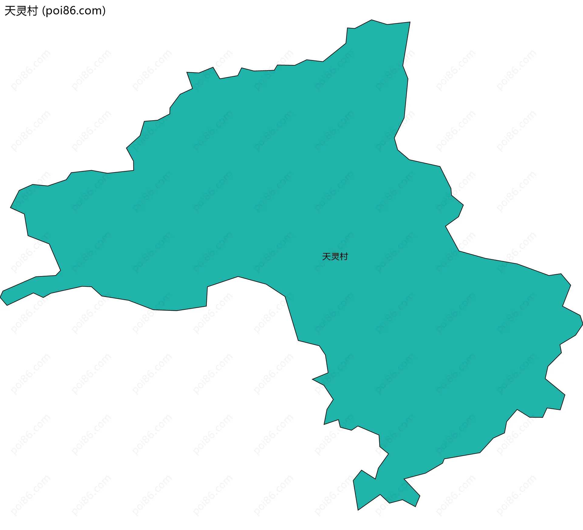 天灵村边界地图