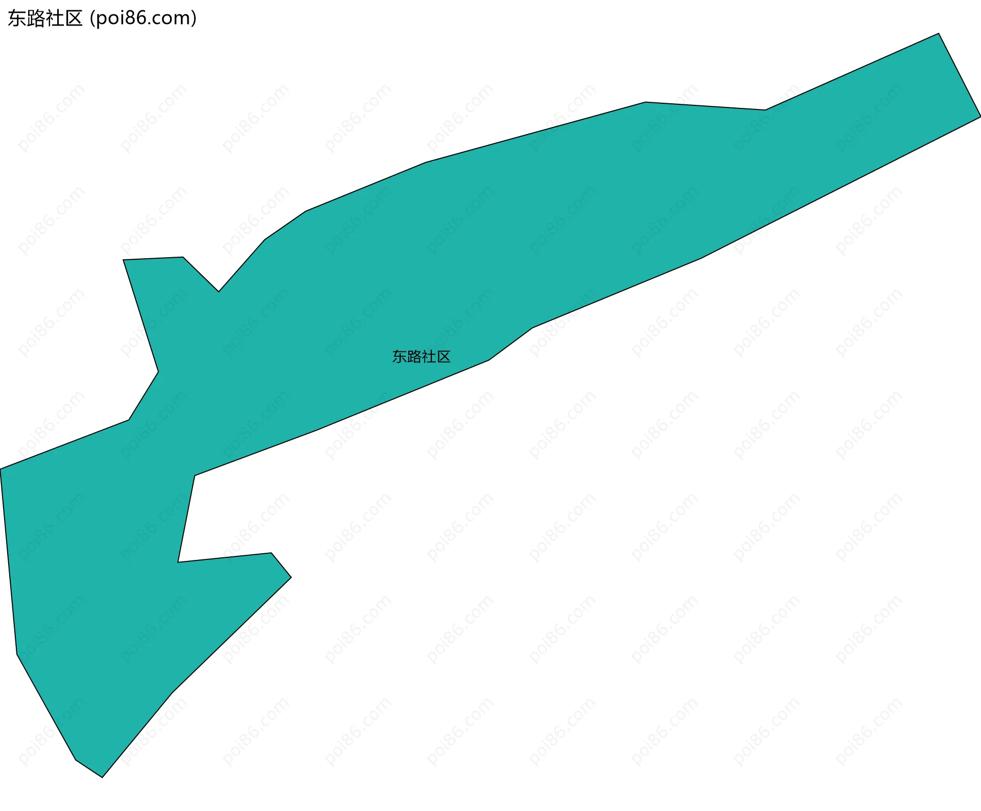 东路社区边界地图