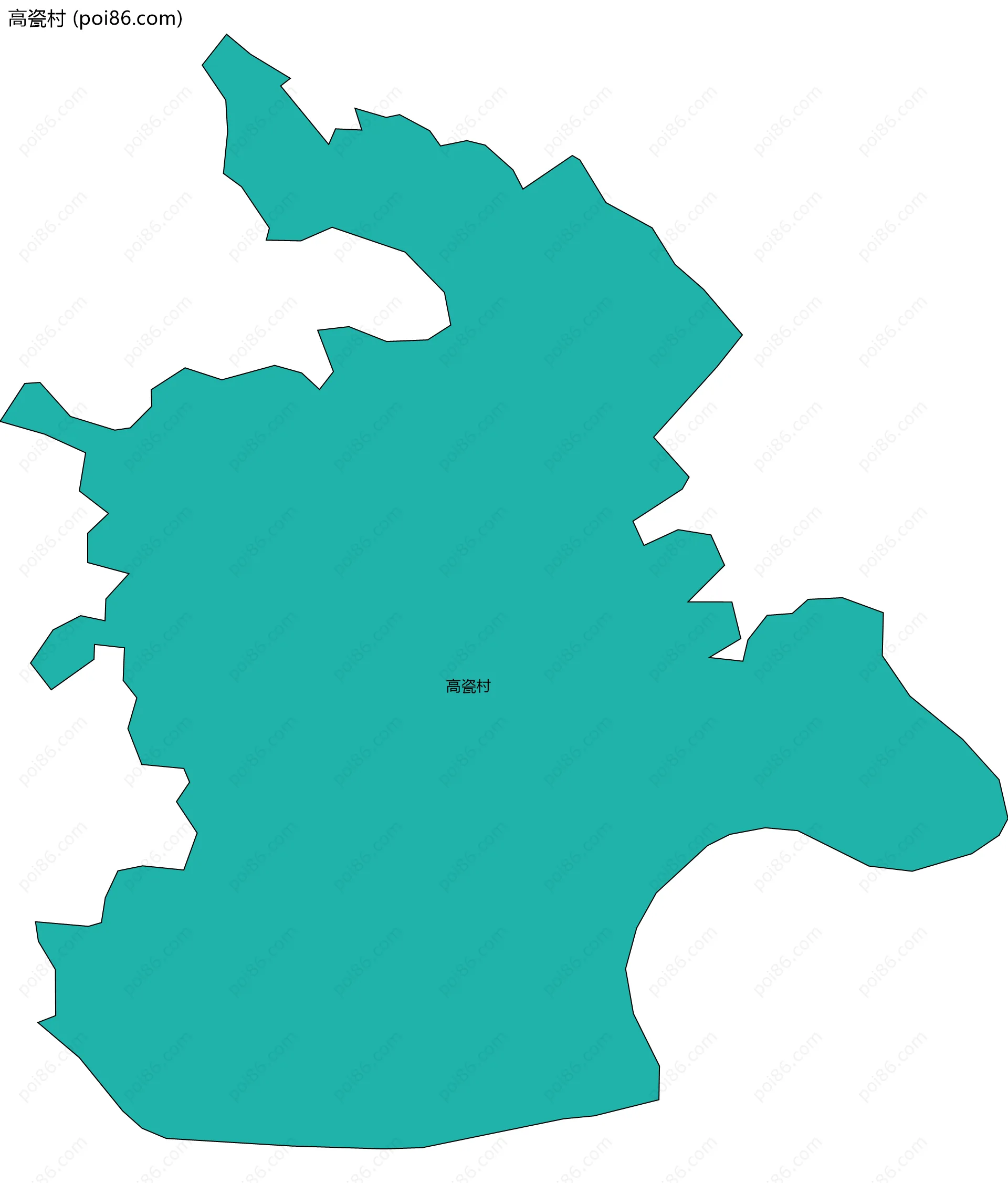 高瓷村边界地图