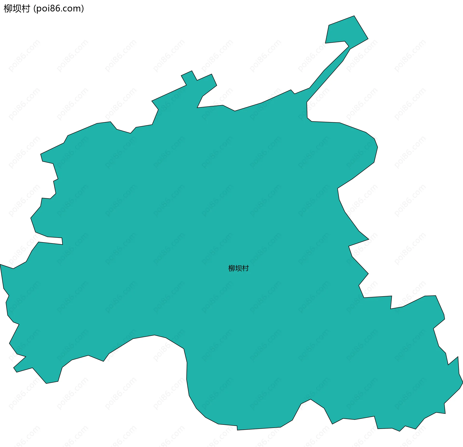 柳坝村边界地图