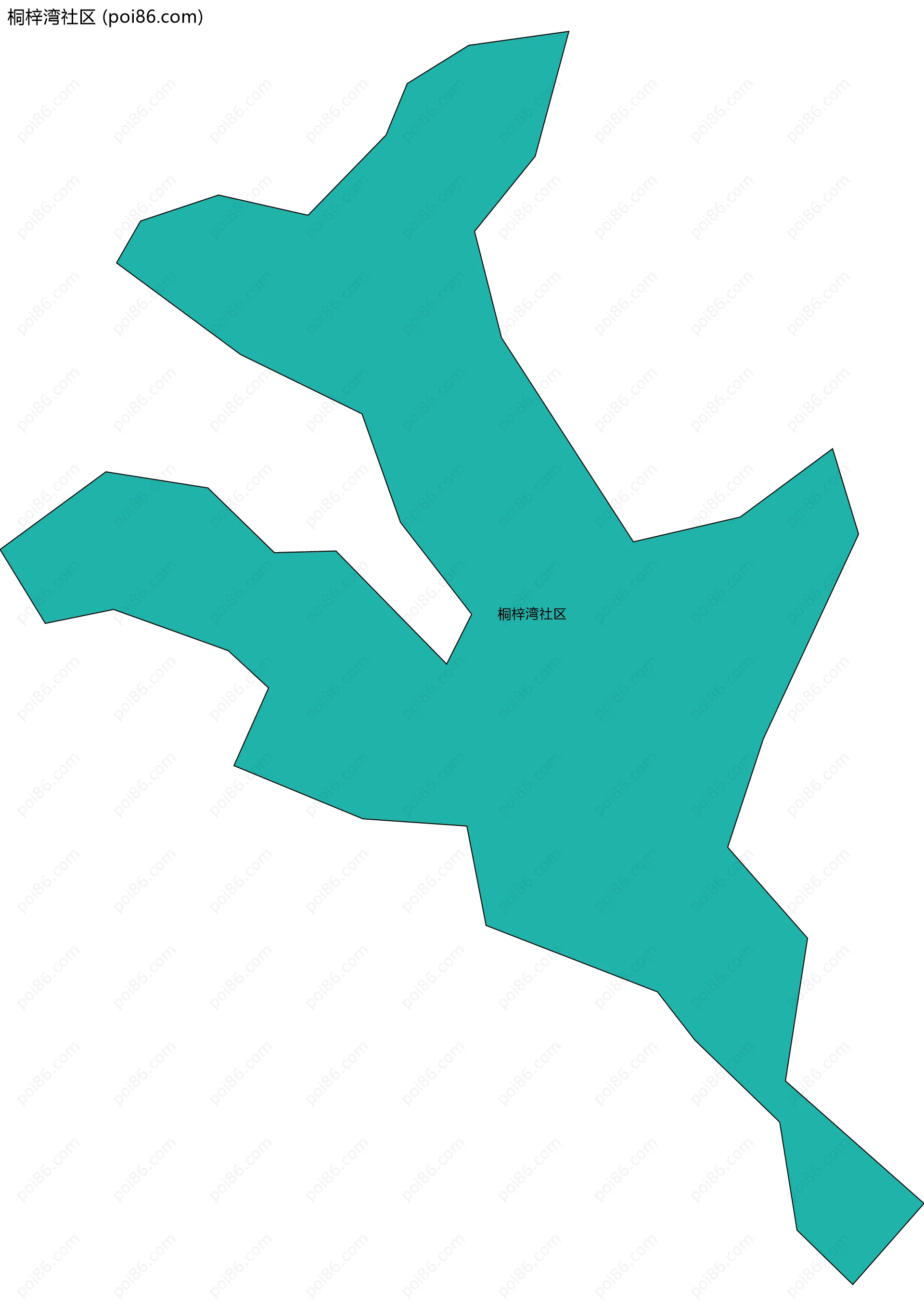 桐梓湾社区边界地图