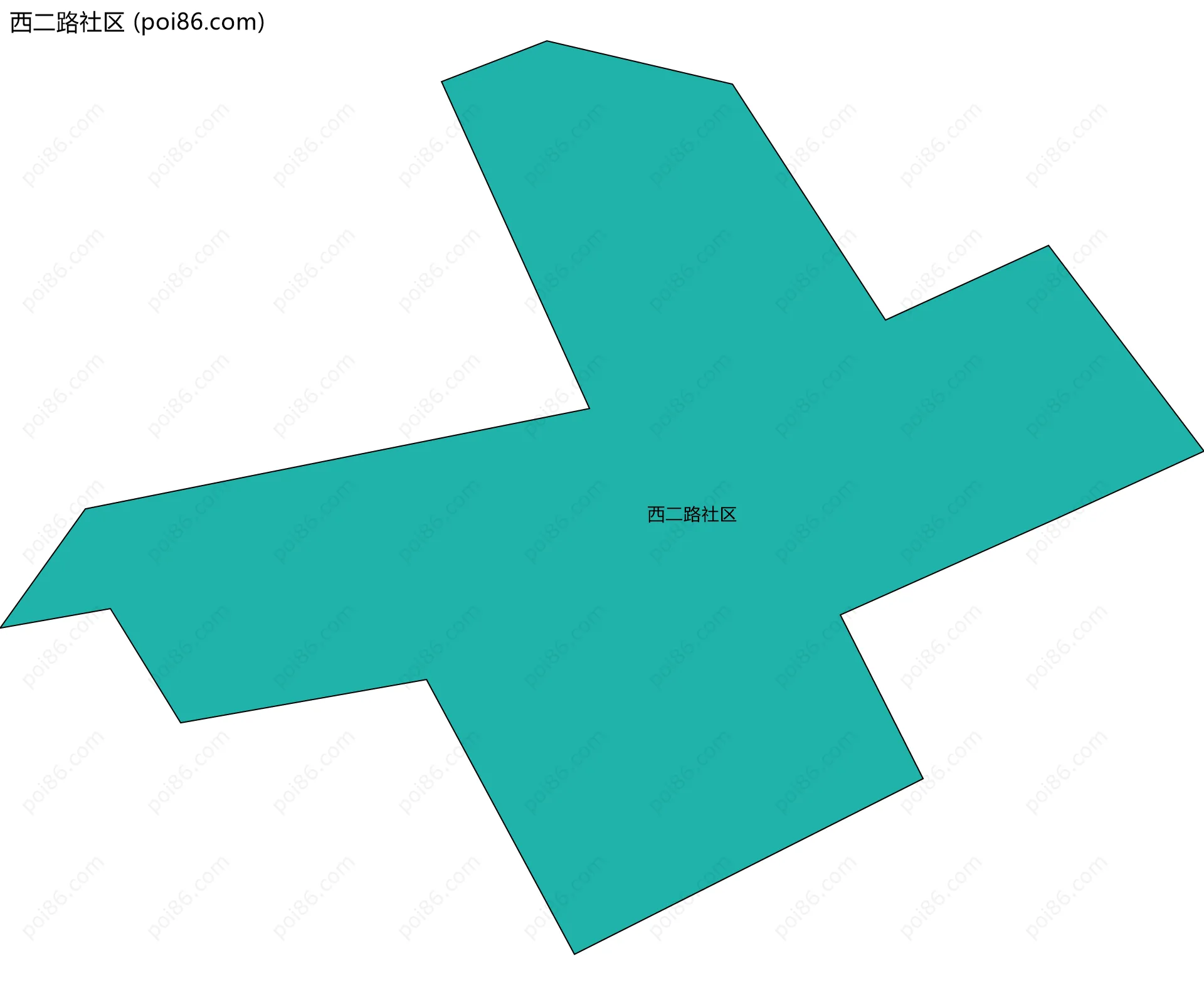 西二路社区边界地图