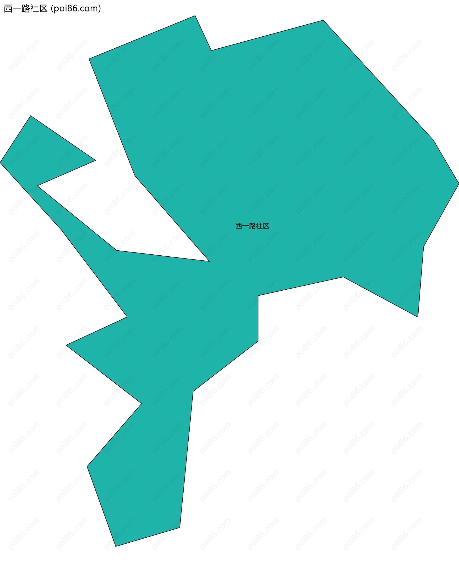 西一路社区边界地图