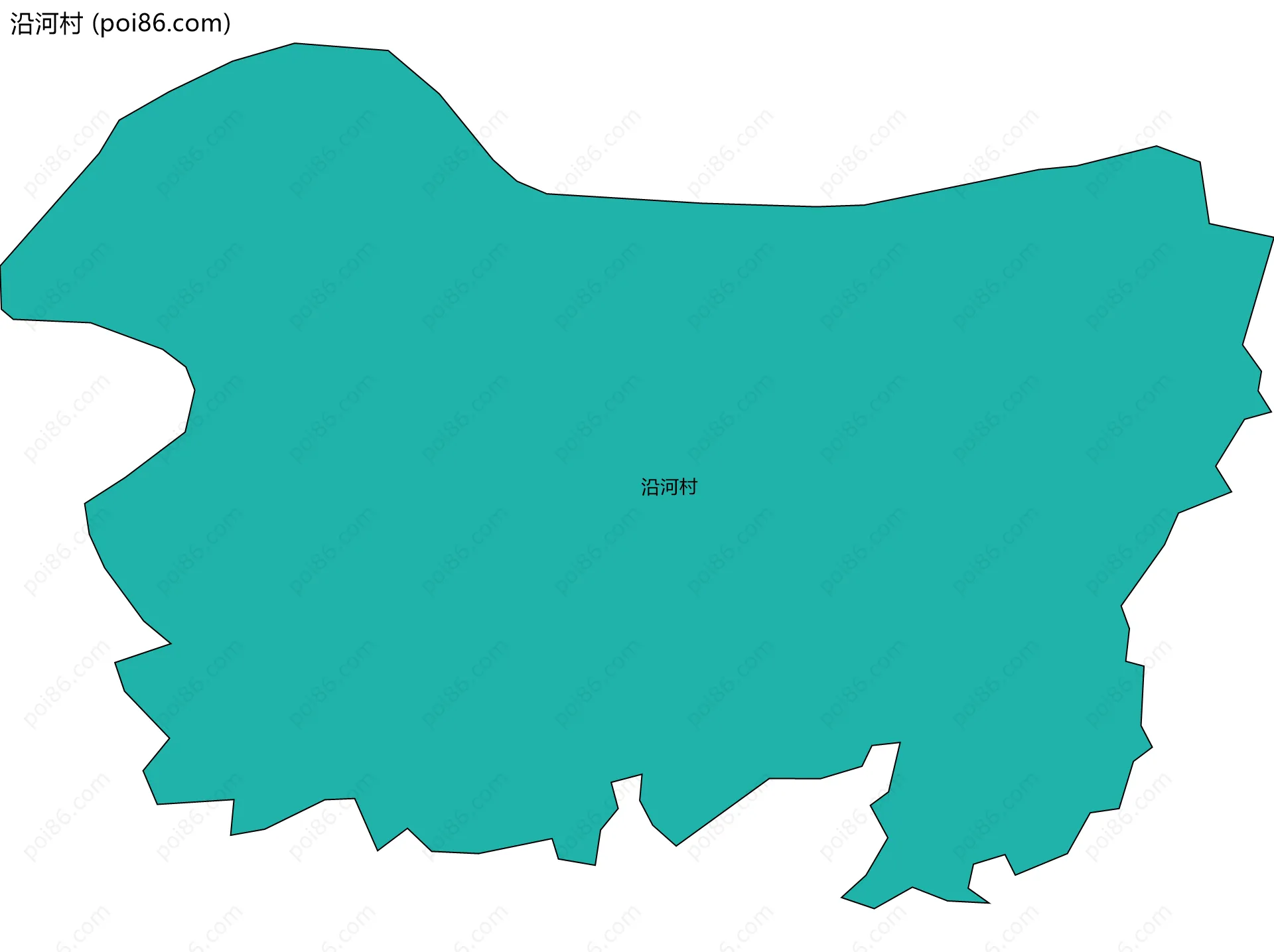 沿河村边界地图