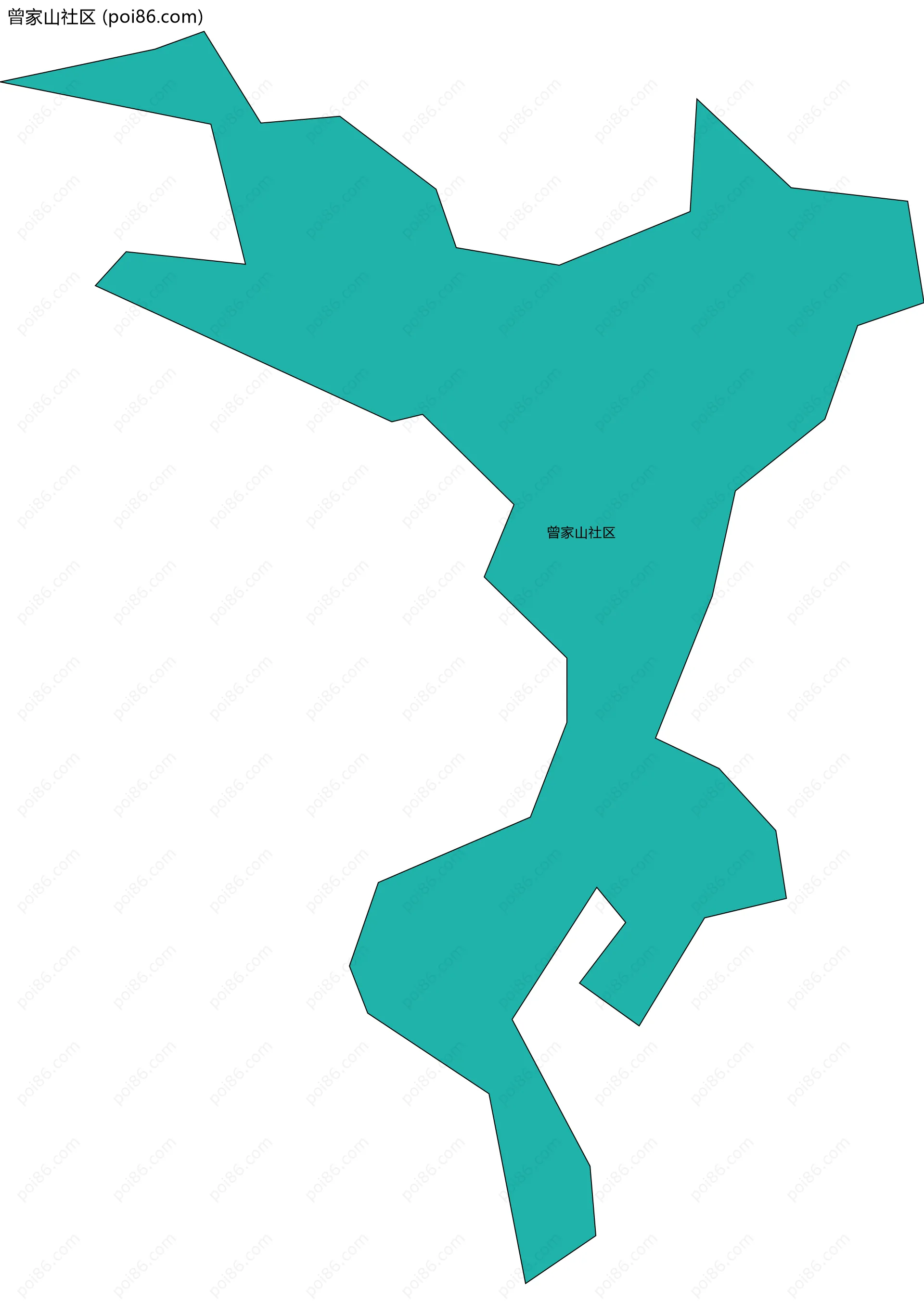曾家山社区边界地图