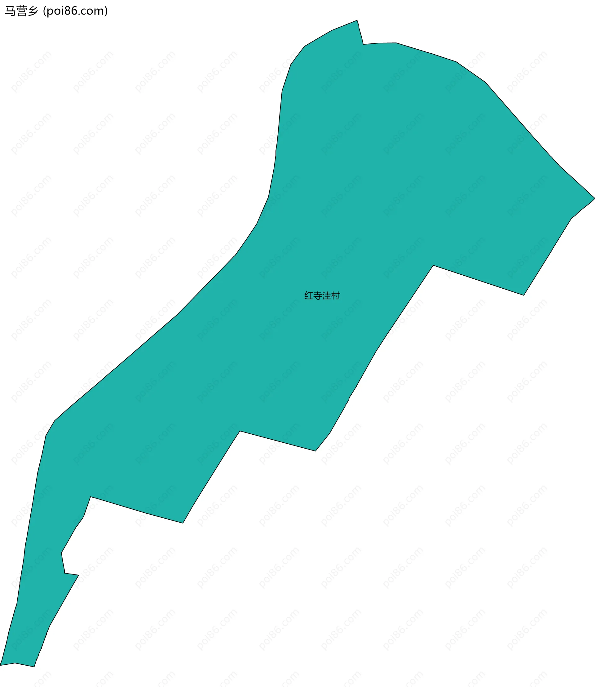 马营乡边界地图(五级行政区划)