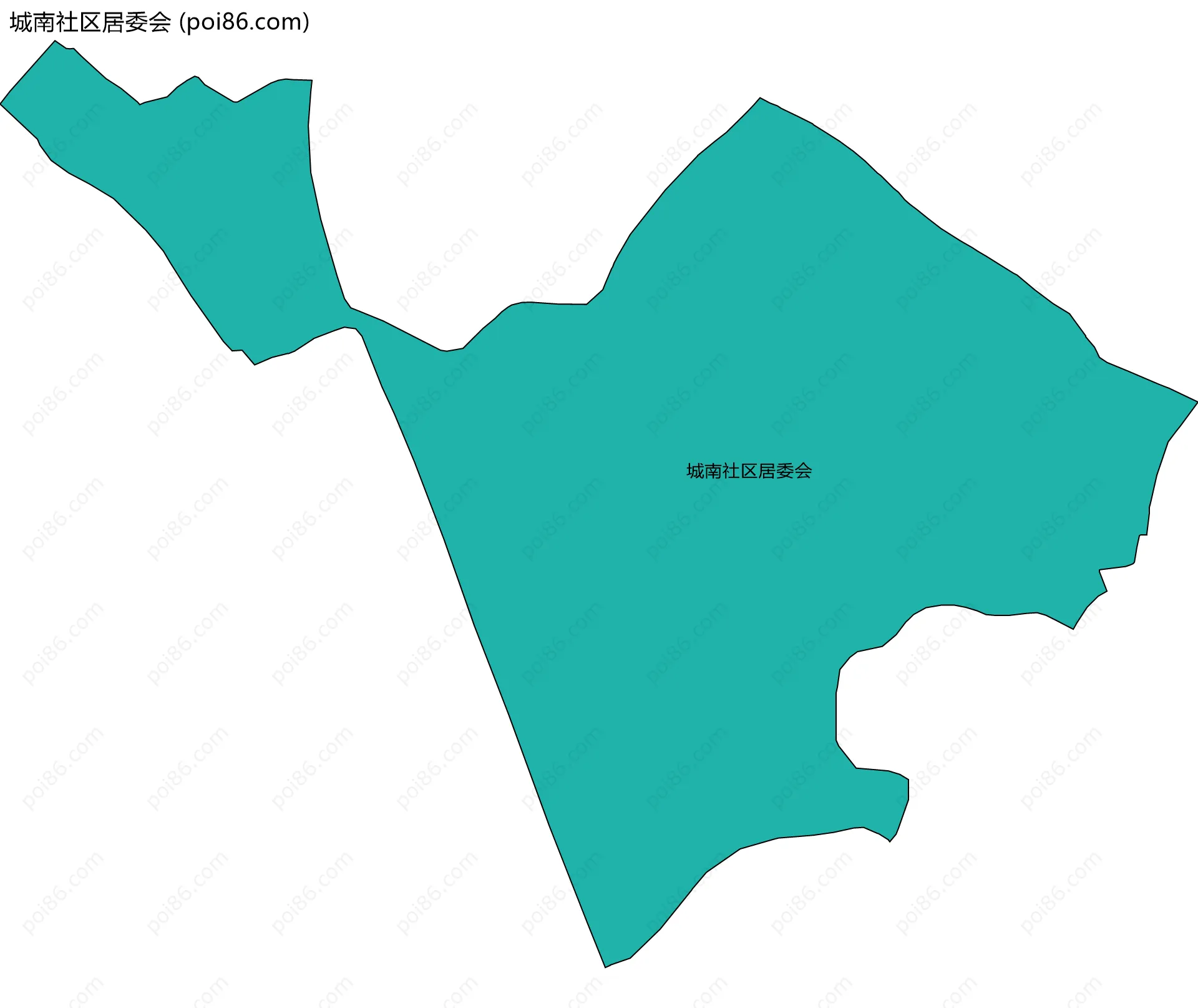 城南社区居委会边界地图