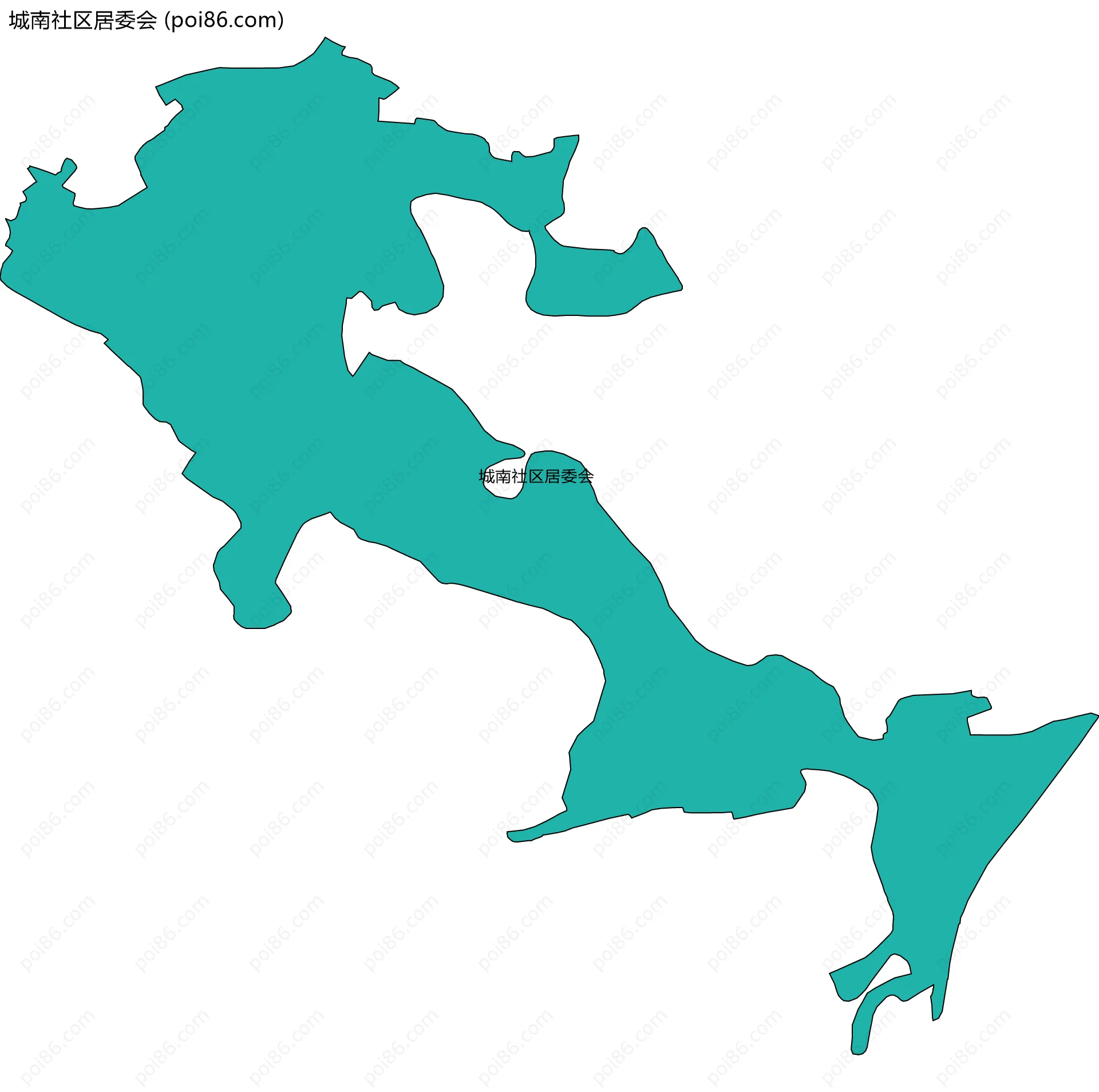 城南社区居委会边界地图