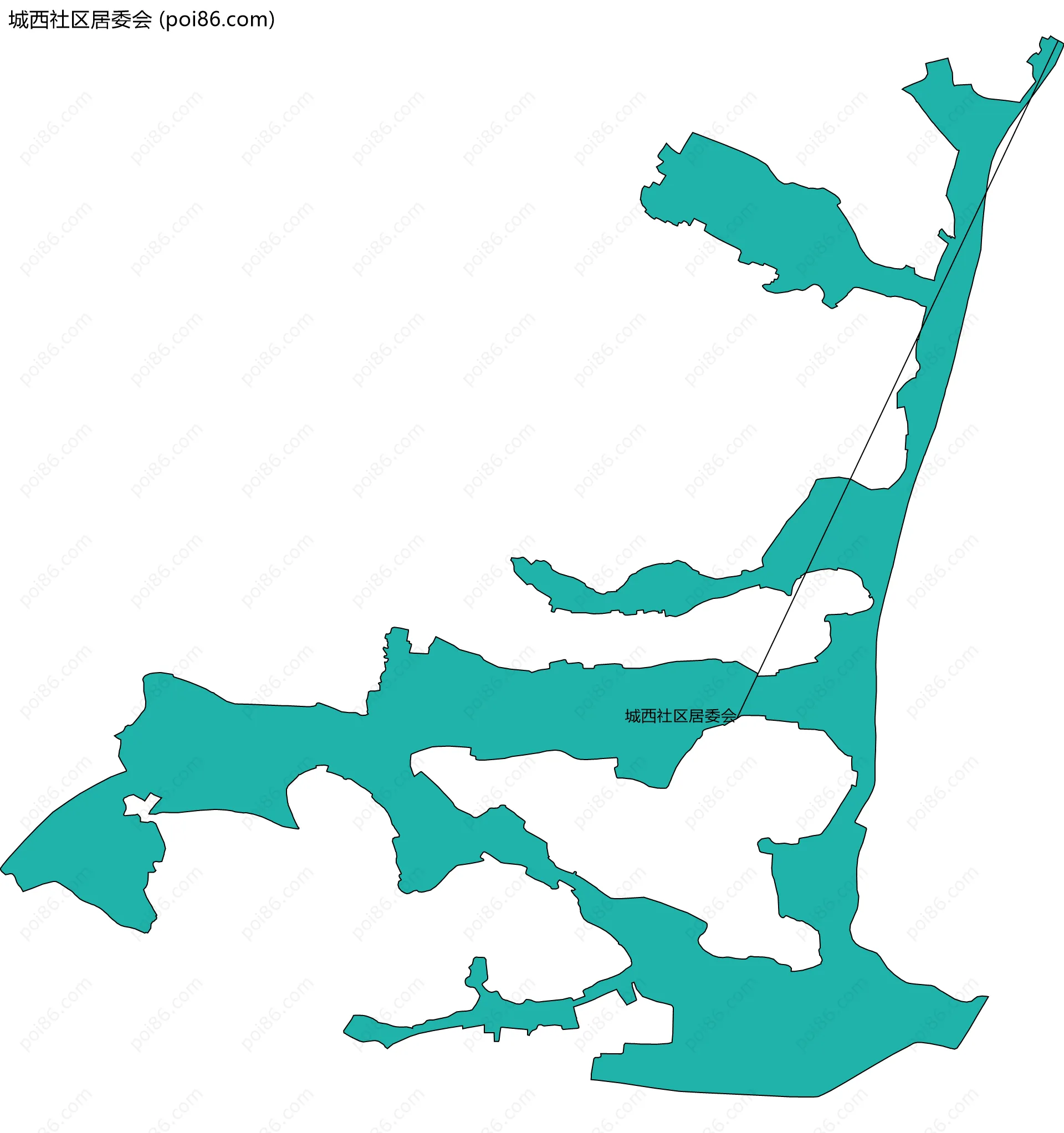城西社区居委会边界地图