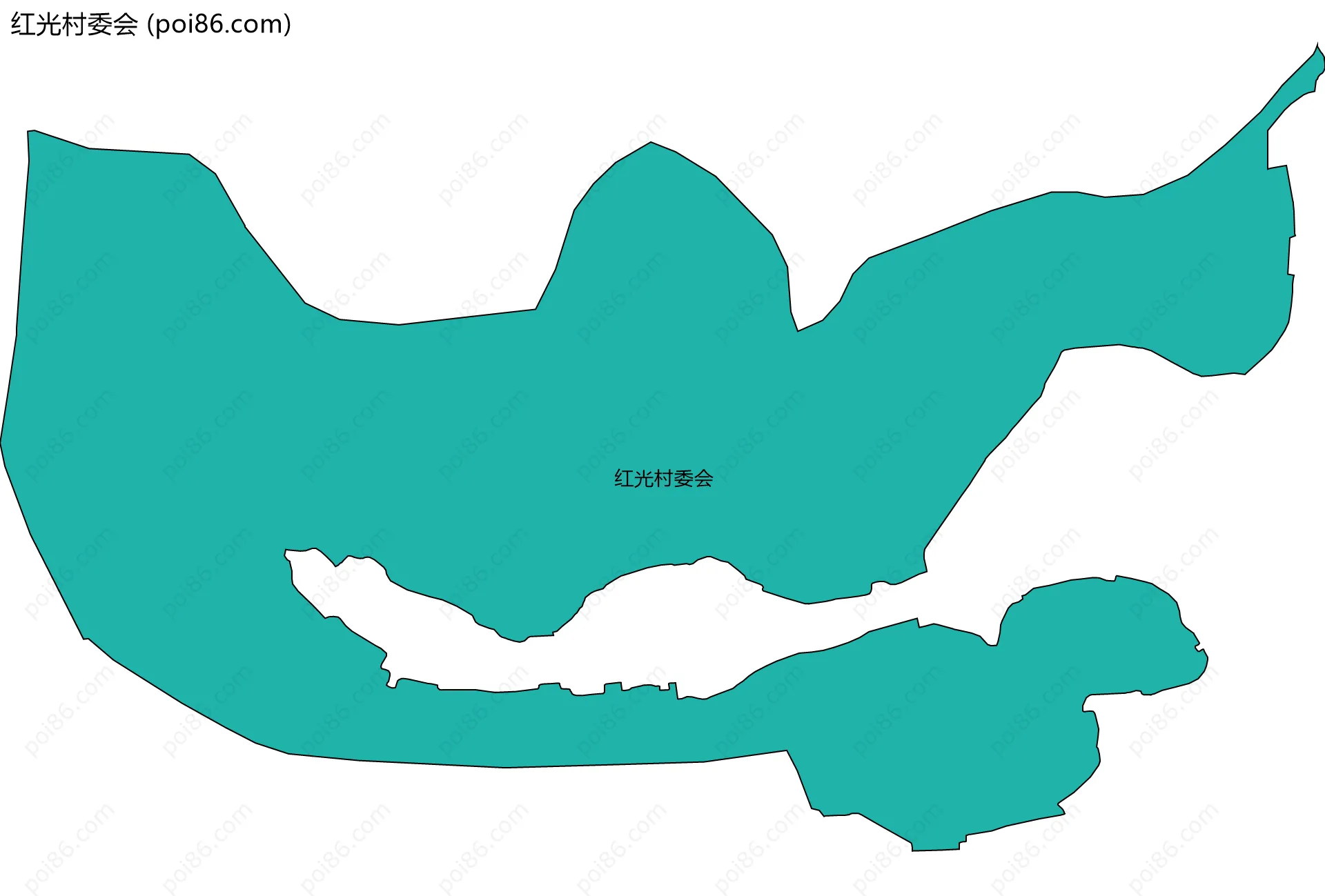 红光村委会边界地图