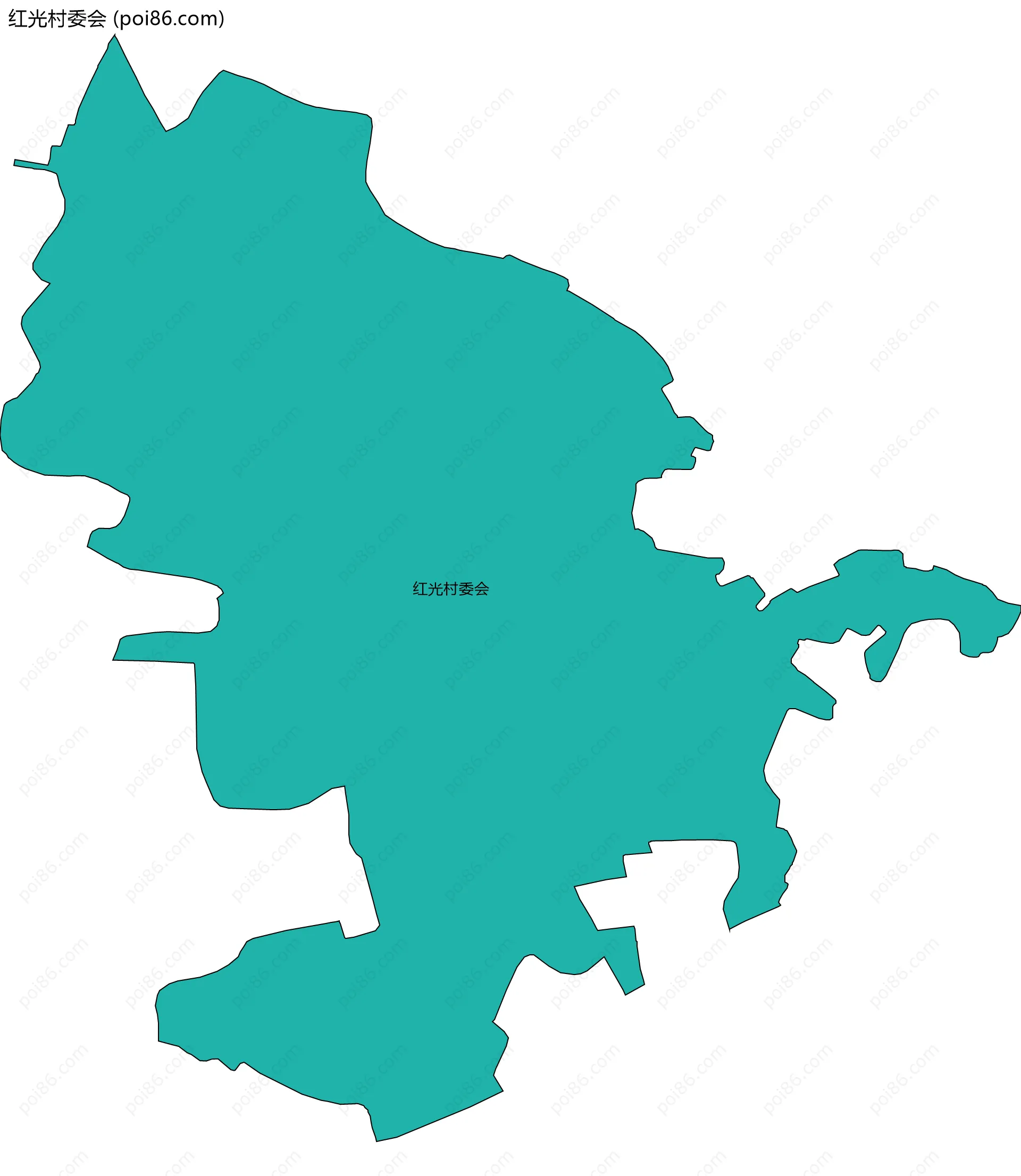 红光村委会边界地图