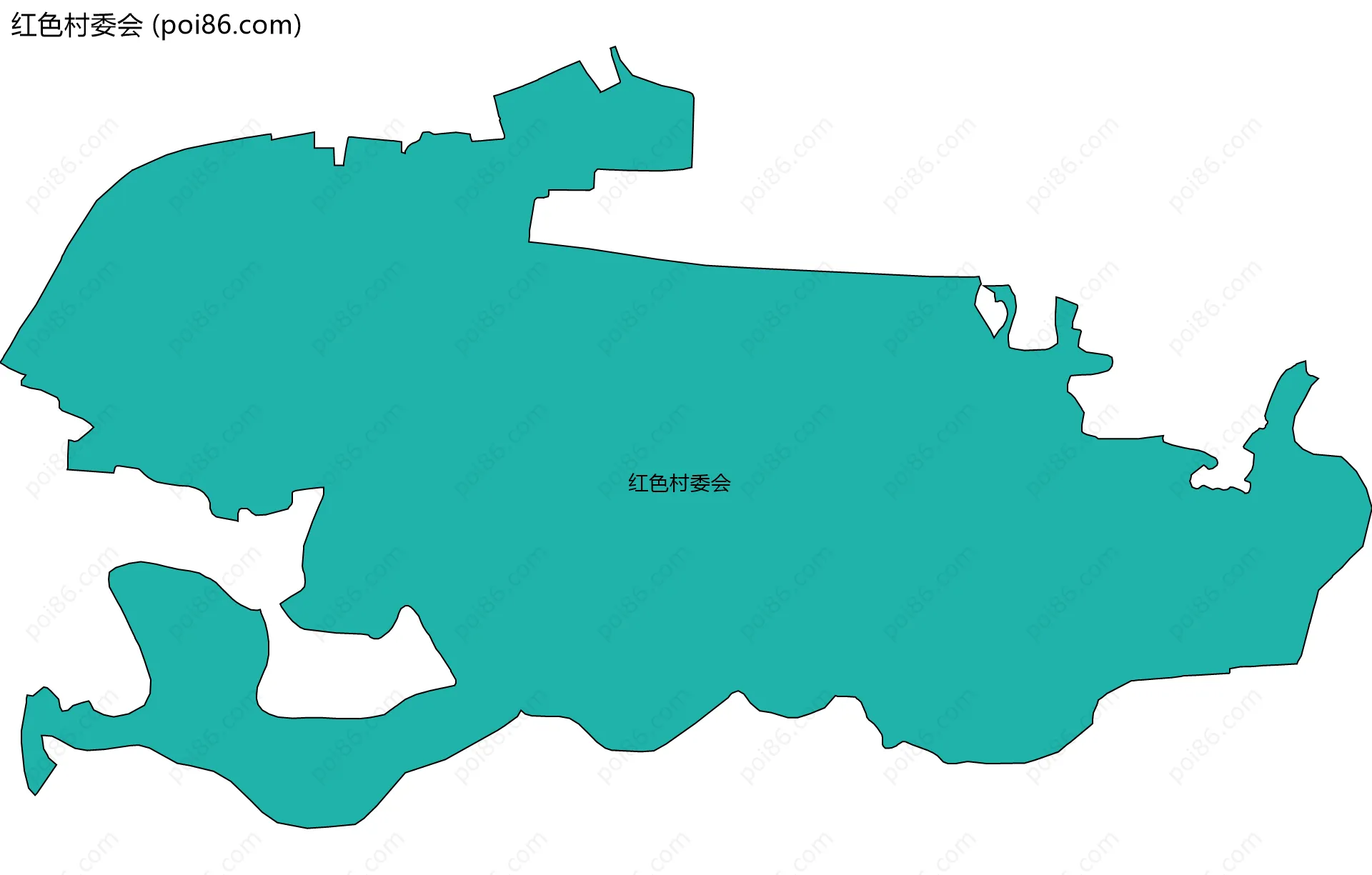 红色村委会边界地图