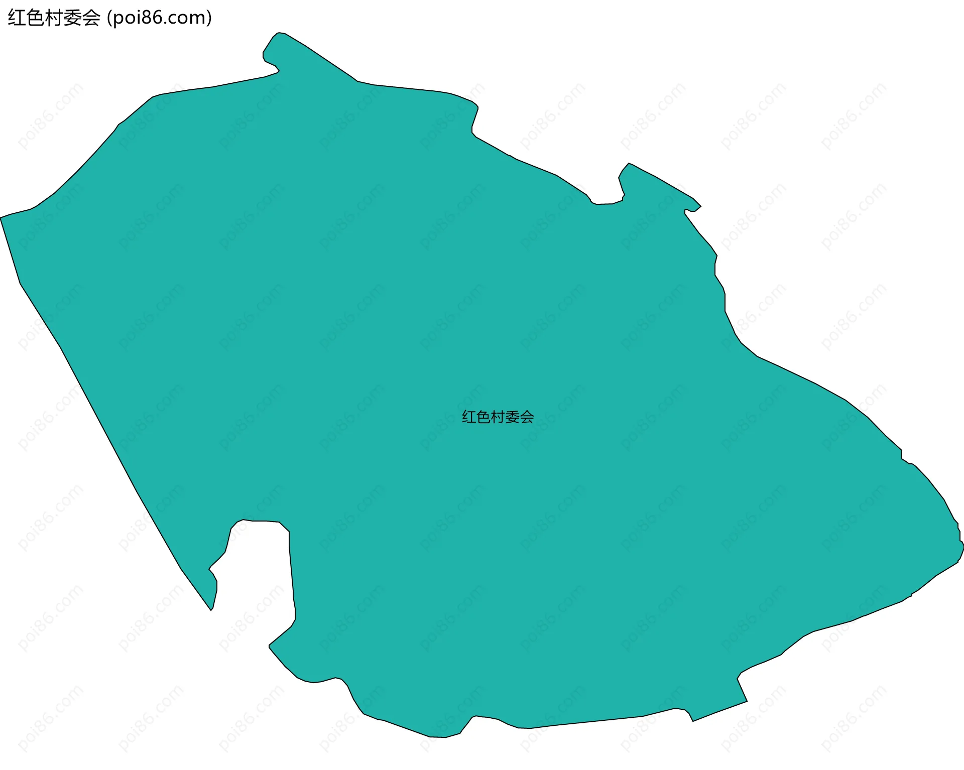 红色村委会边界地图