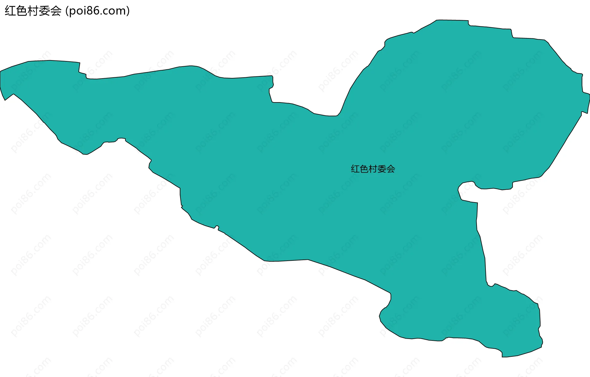 红色村委会边界地图