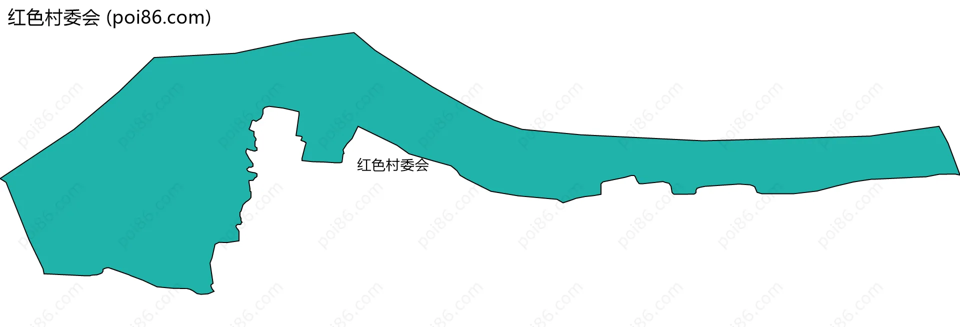 红色村委会边界地图