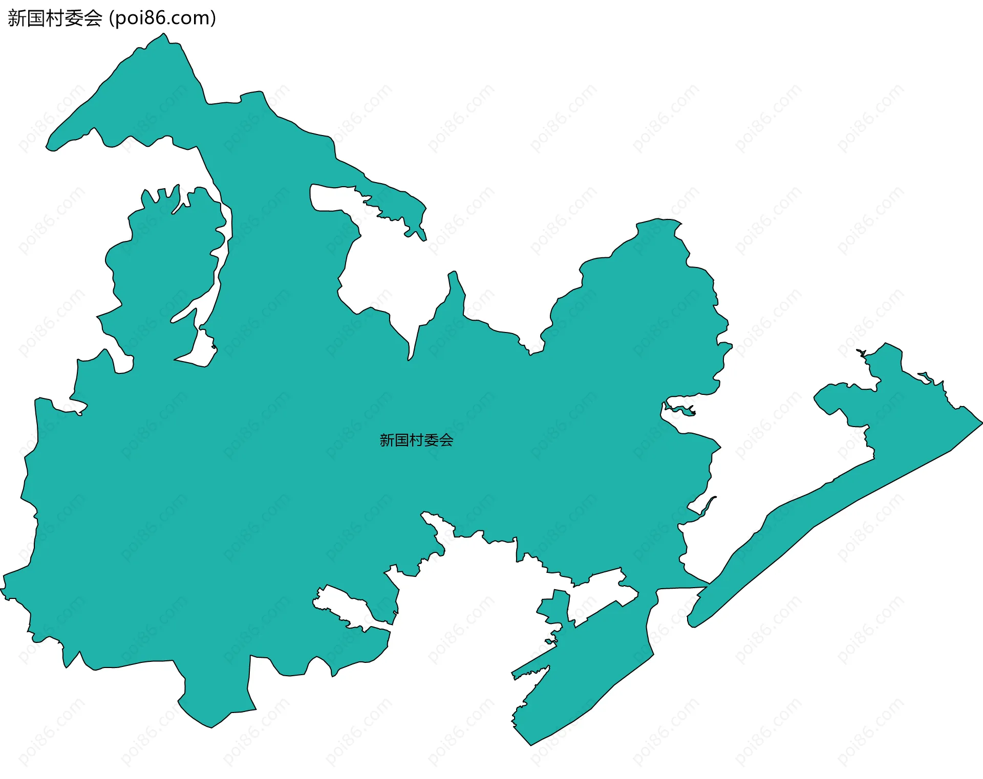 新国村委会边界地图