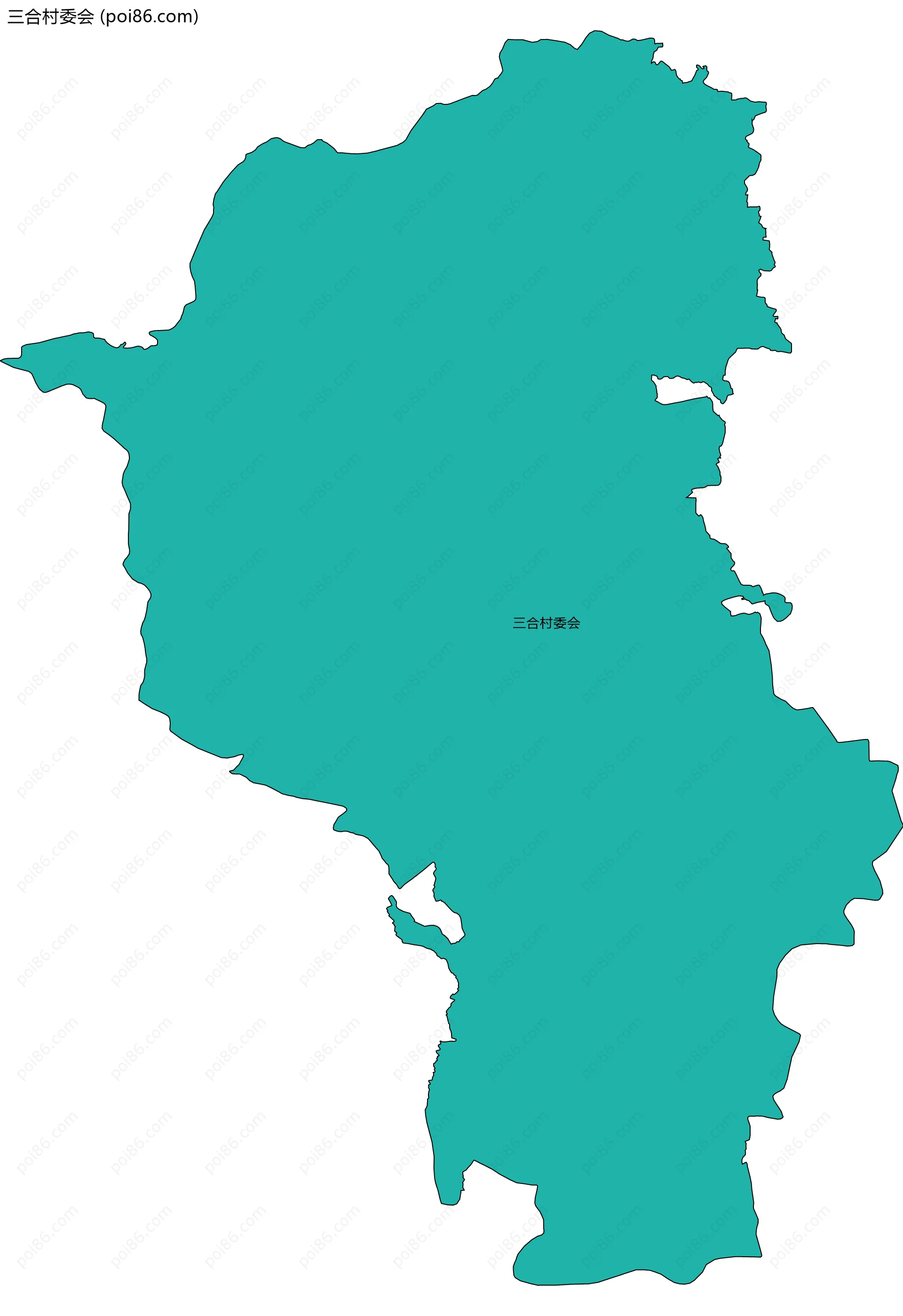 三合村委会边界地图