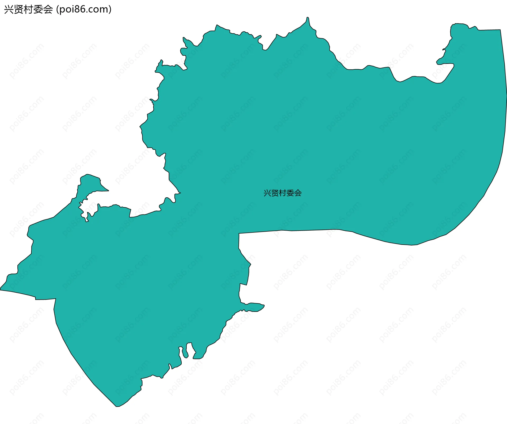 兴贤村委会边界地图