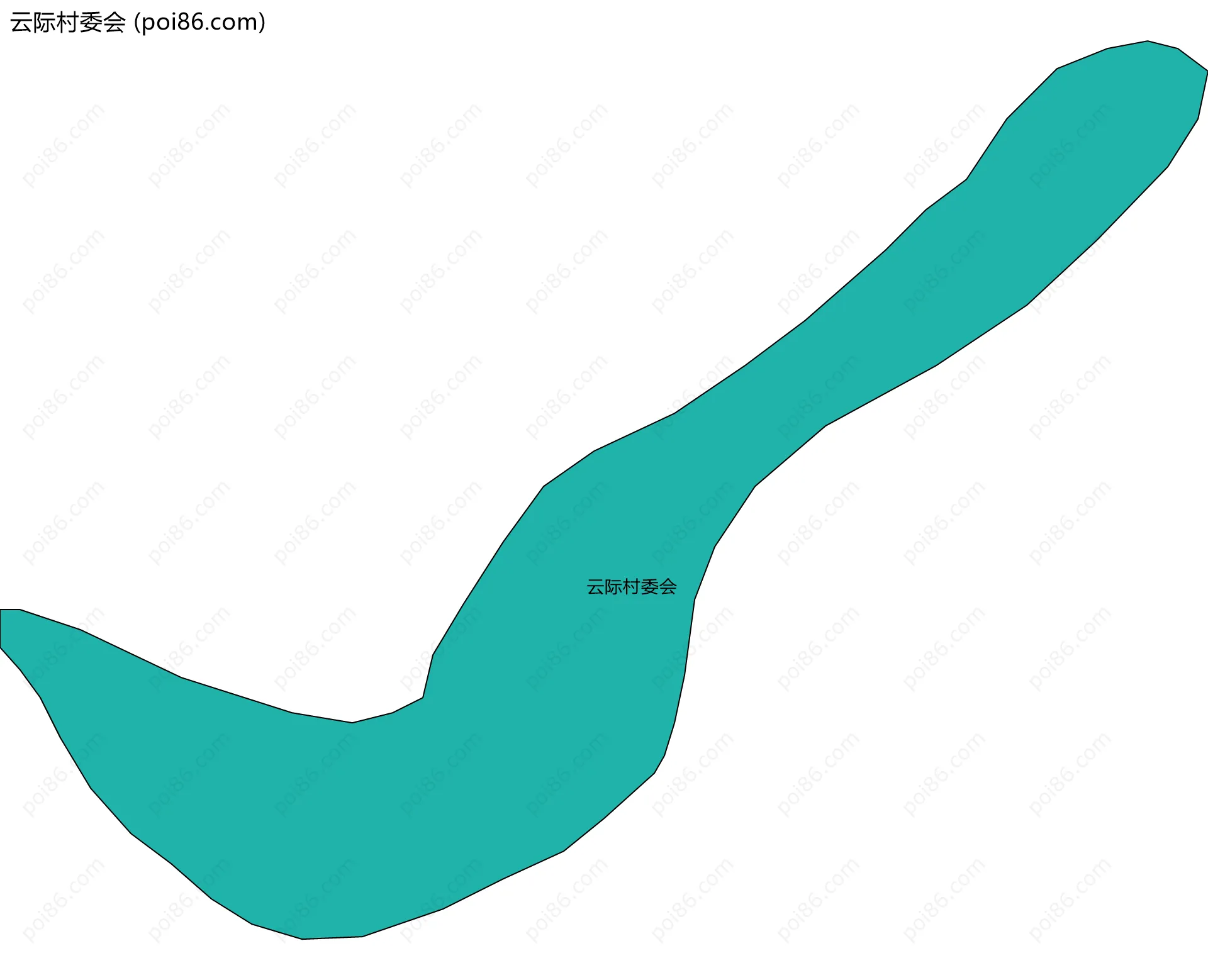 云际村委会边界地图