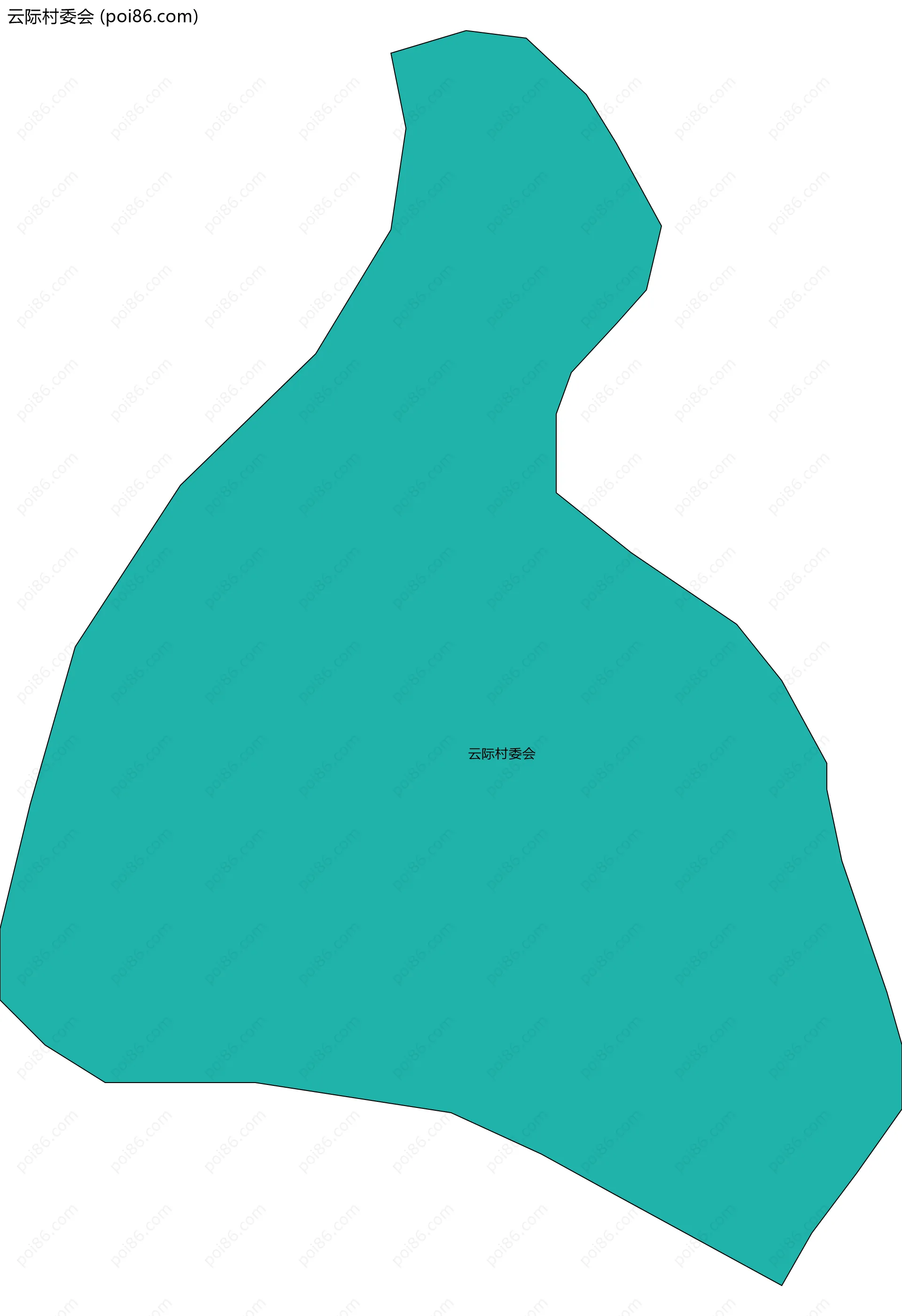 云际村委会边界地图