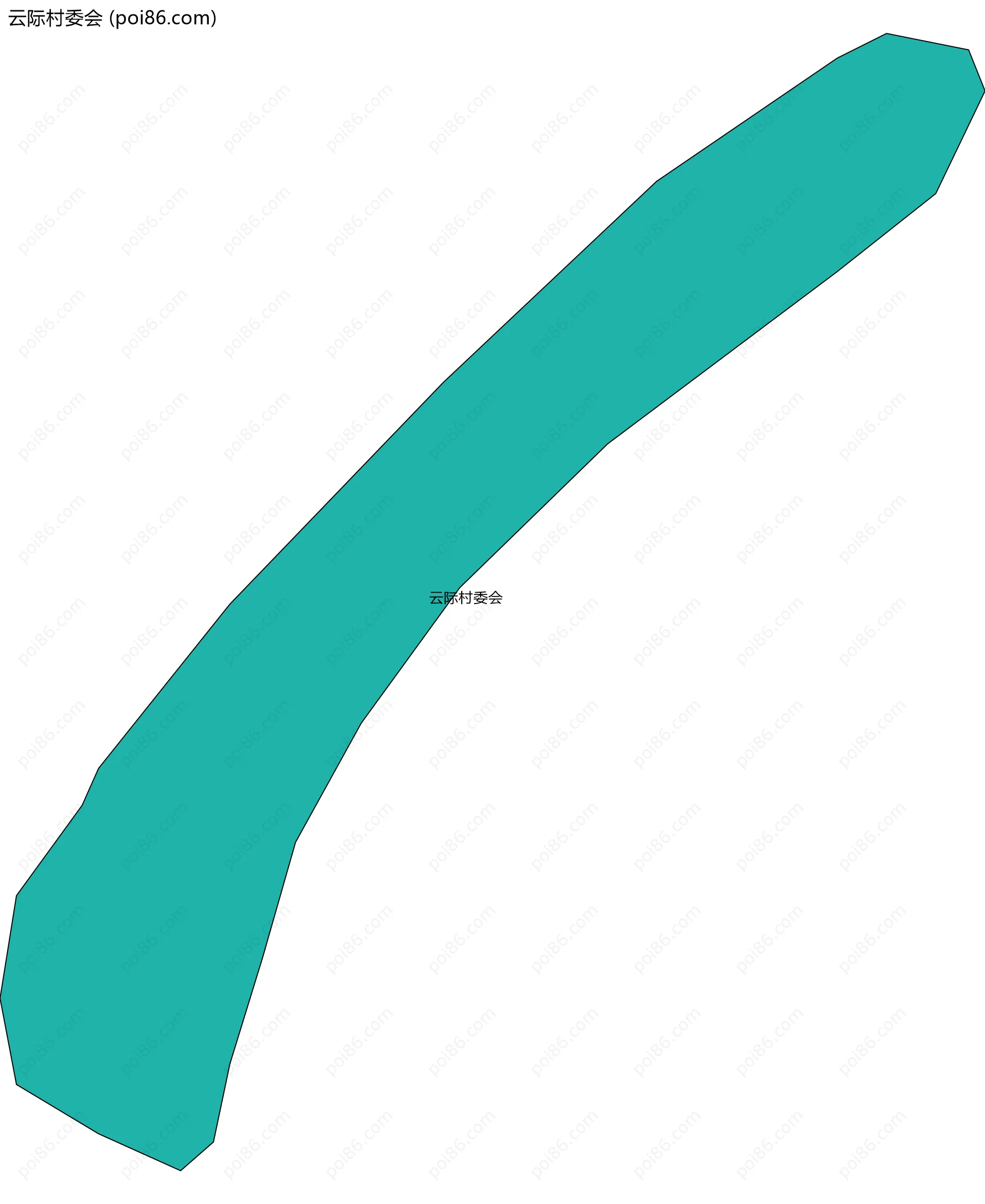 云际村委会边界地图