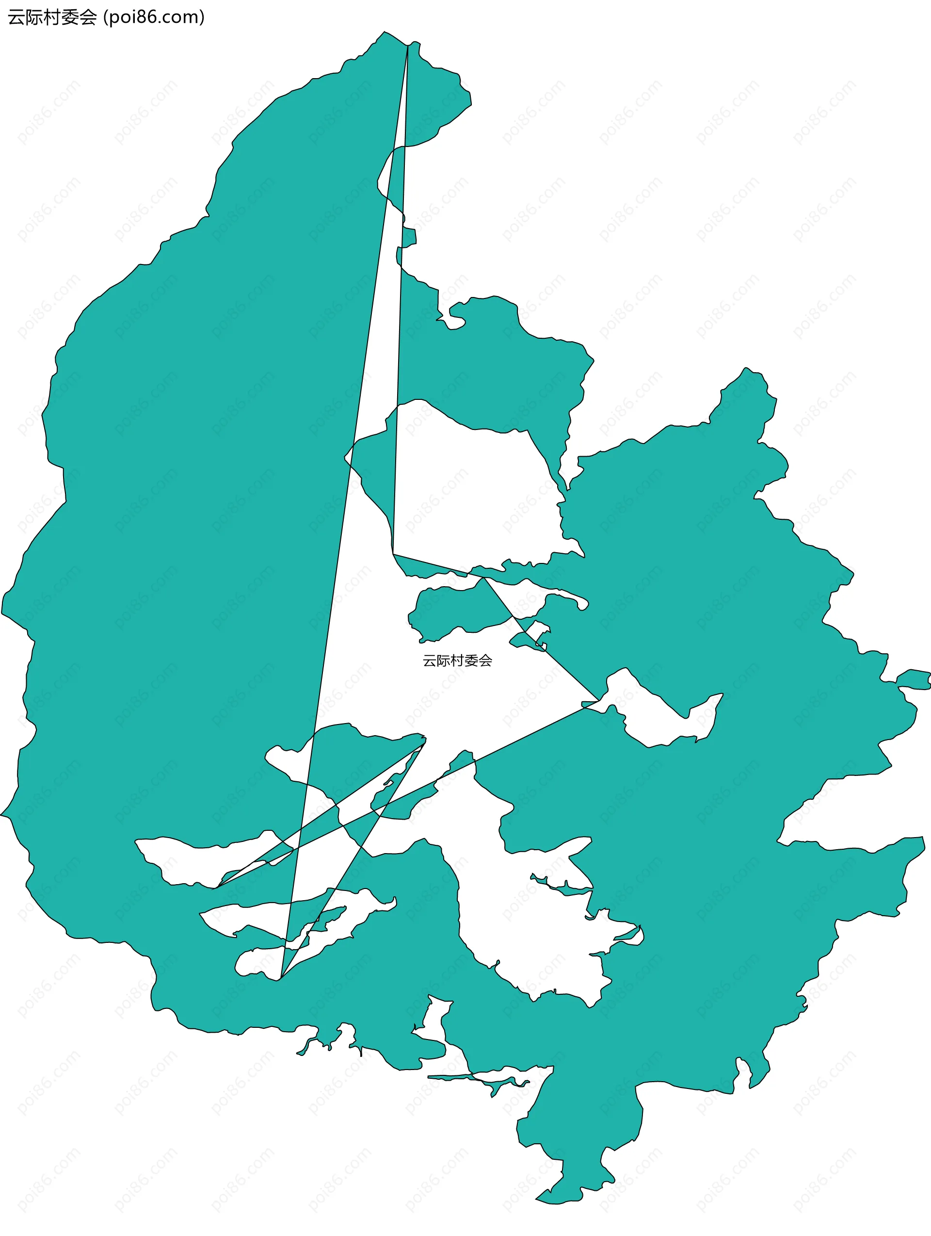 云际村委会边界地图