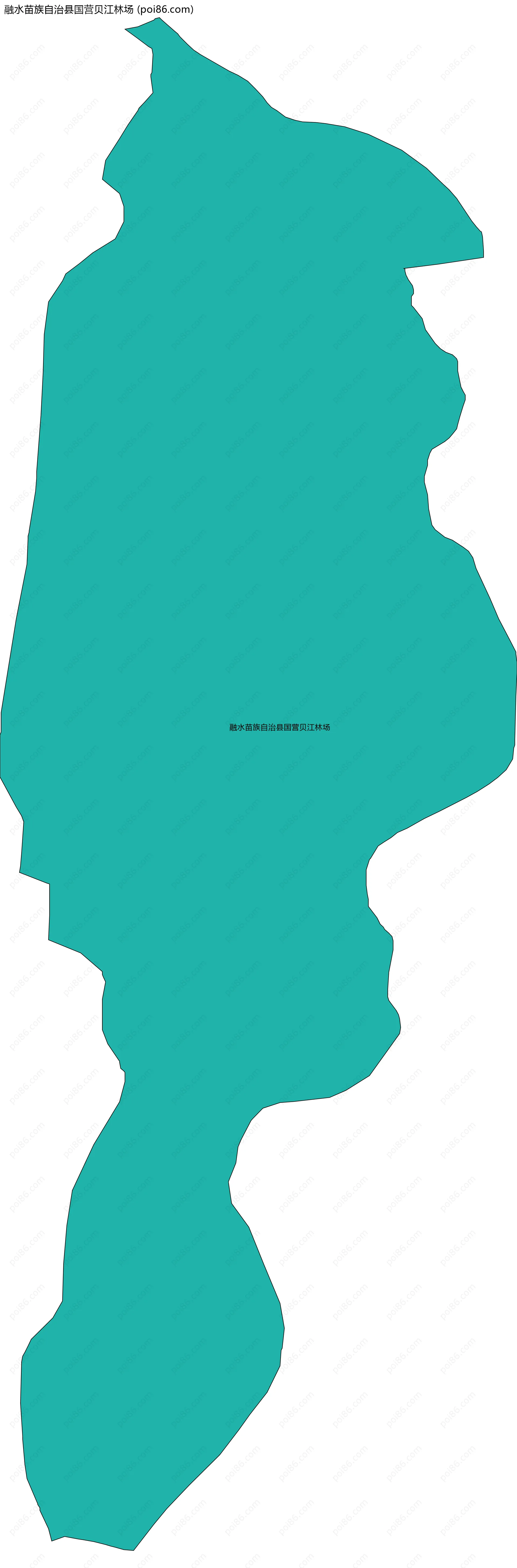 融水苗族自治县国营贝江林场边界地图