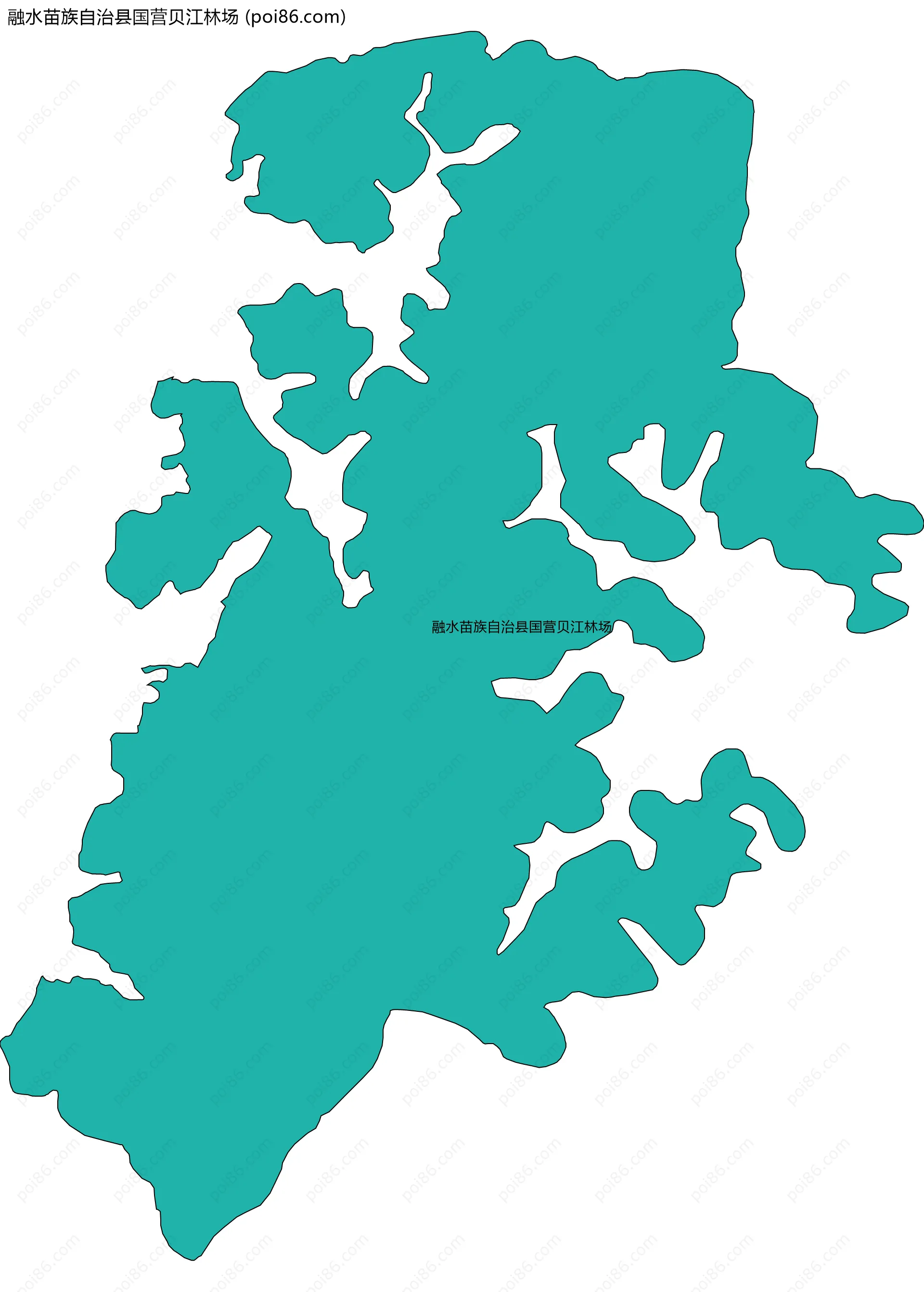 融水苗族自治县国营贝江林场边界地图