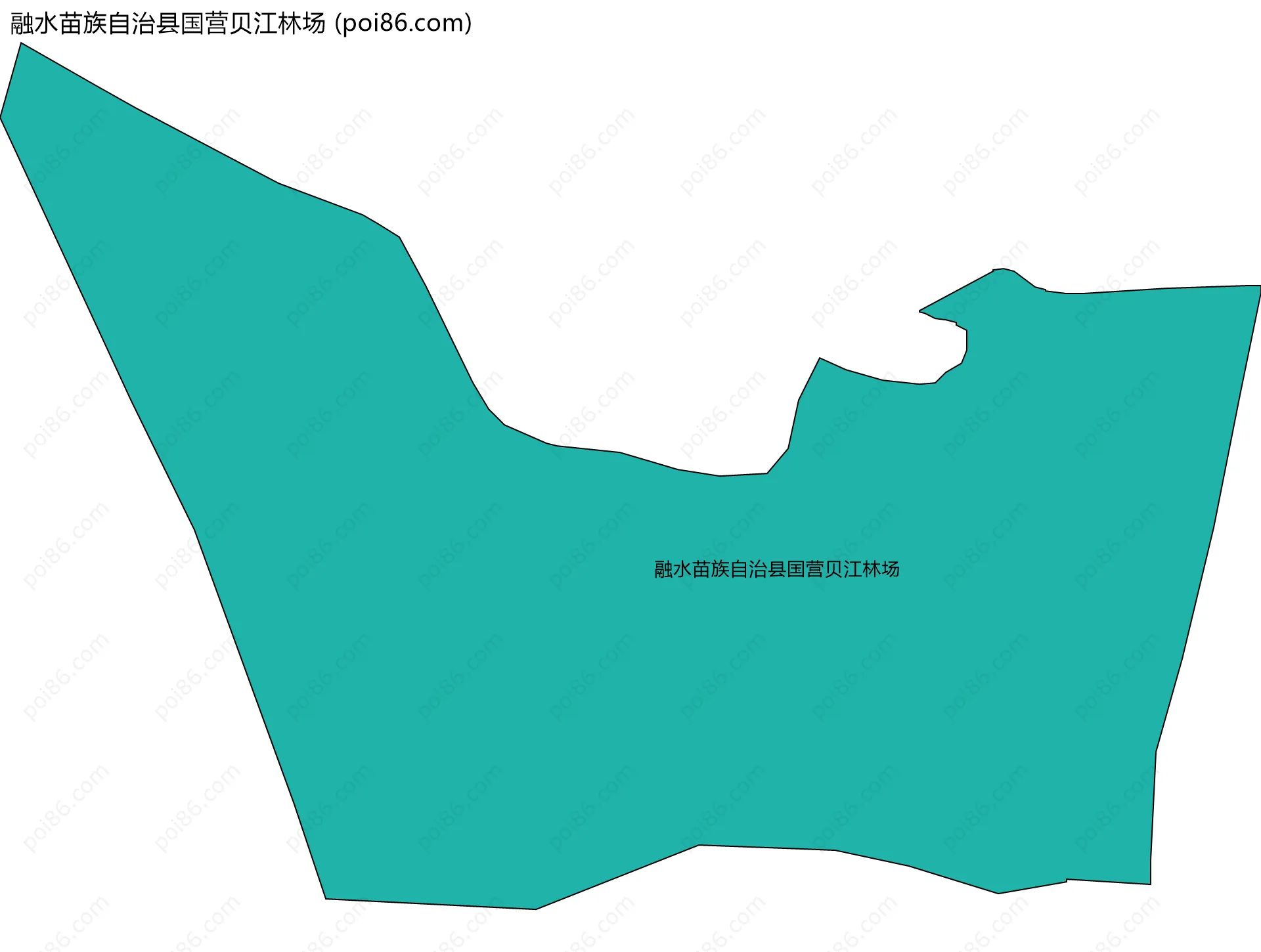 融水苗族自治县国营贝江林场边界地图