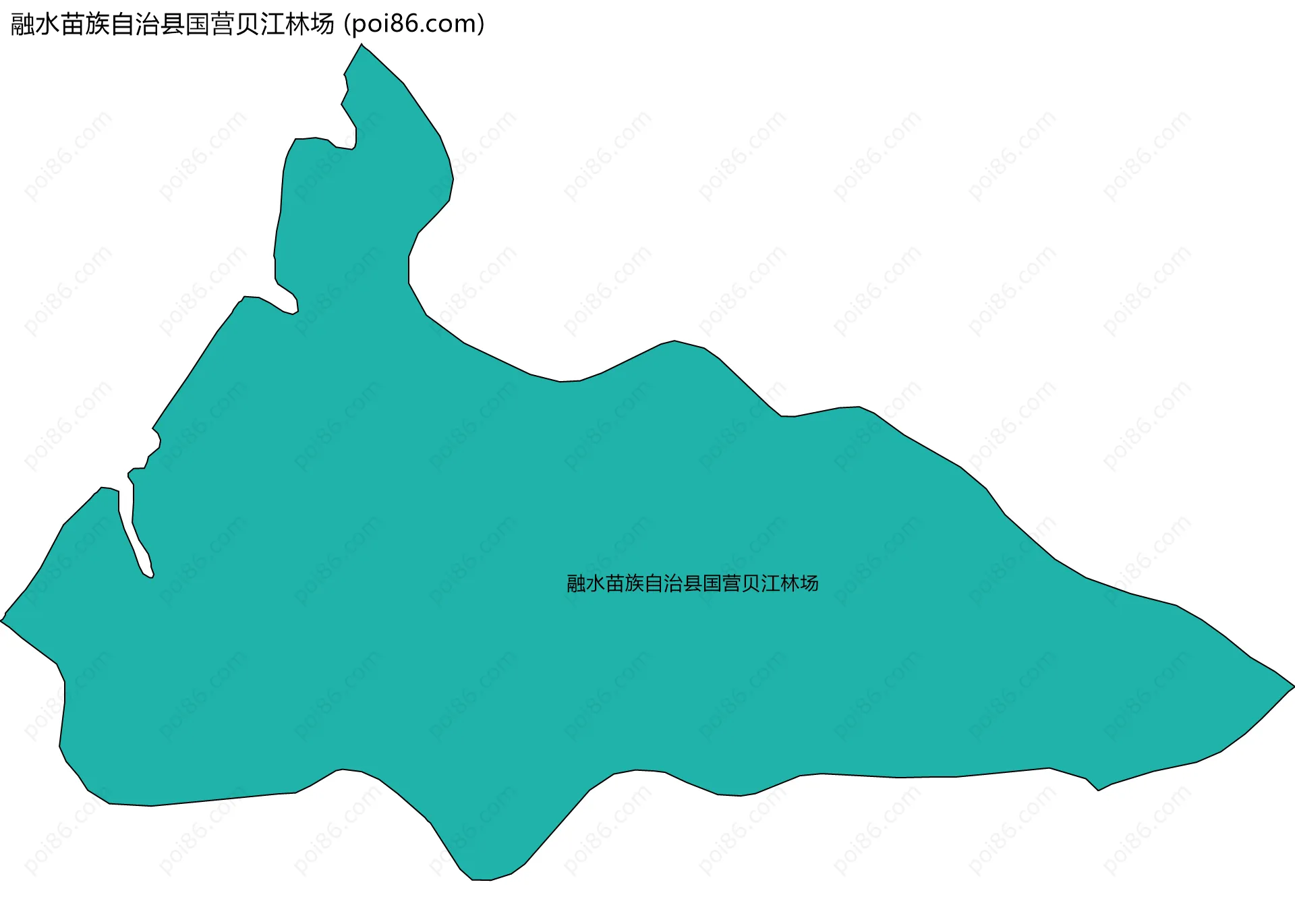 融水苗族自治县国营贝江林场边界地图