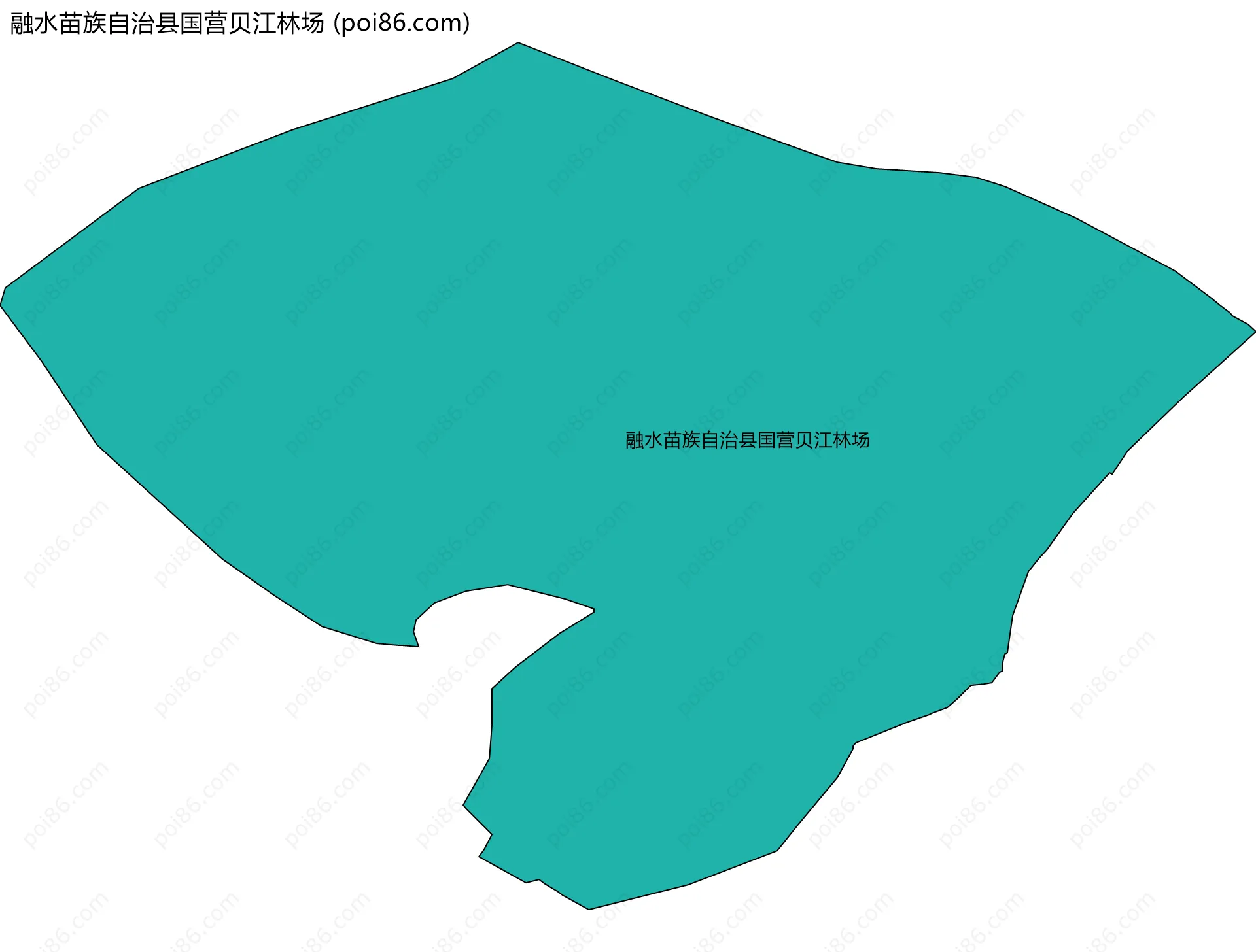 融水苗族自治县国营贝江林场边界地图