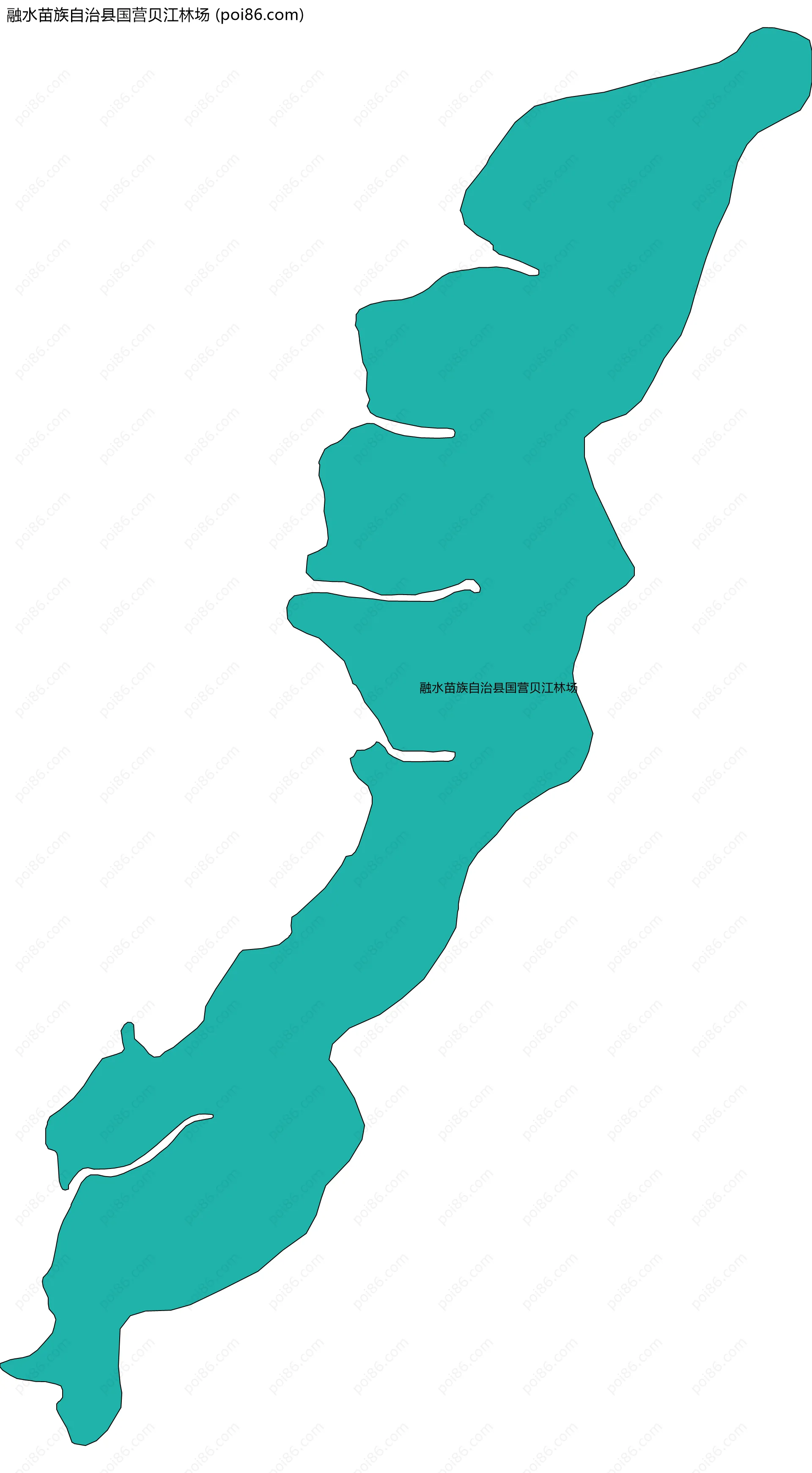 融水苗族自治县国营贝江林场边界地图