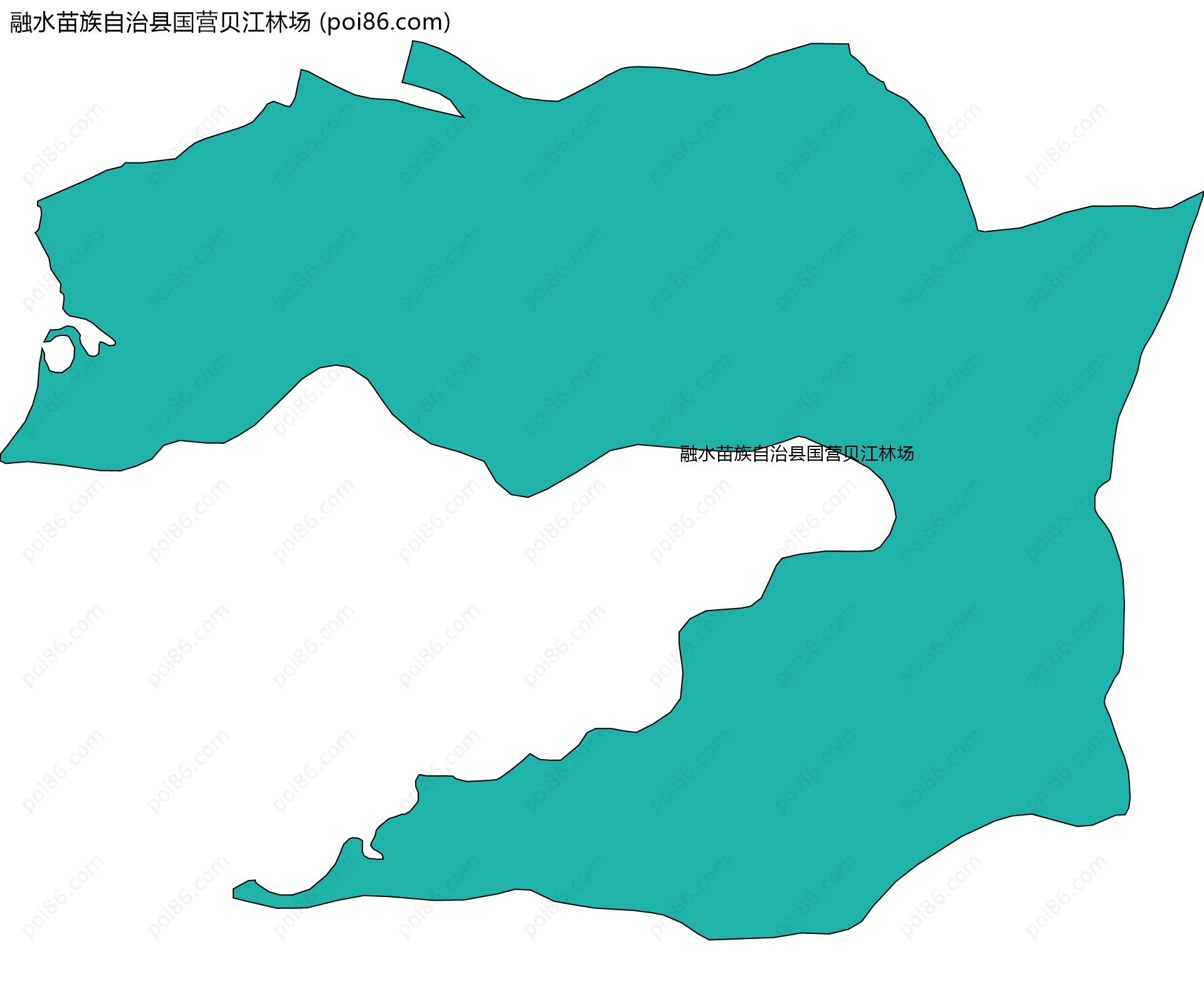 融水苗族自治县国营贝江林场边界地图