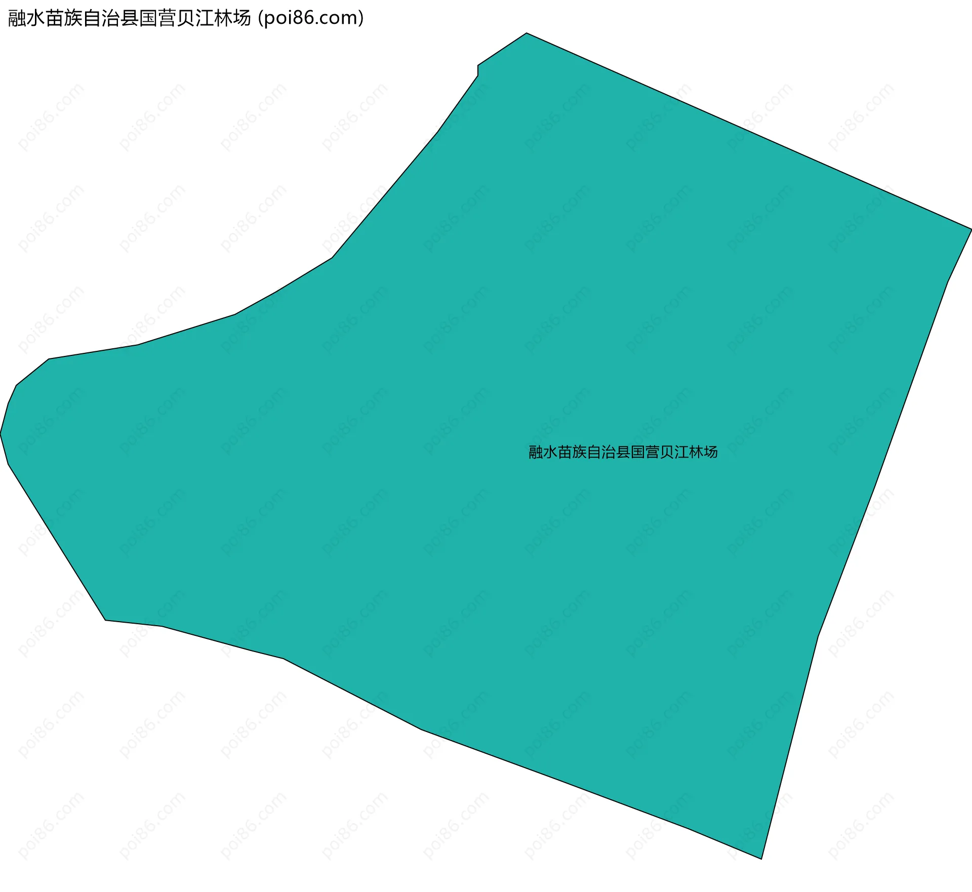 融水苗族自治县国营贝江林场边界地图