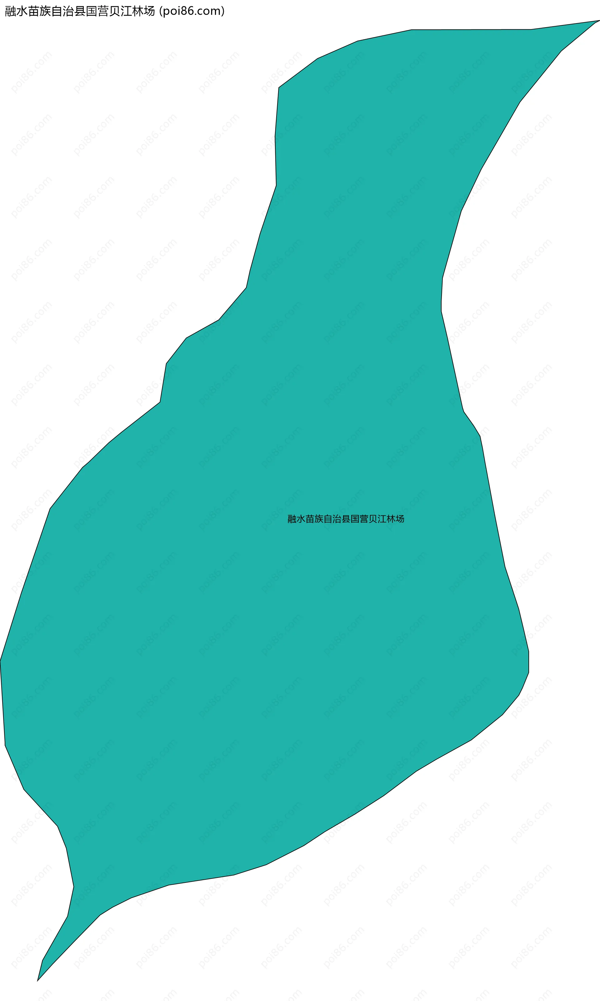 融水苗族自治县国营贝江林场边界地图