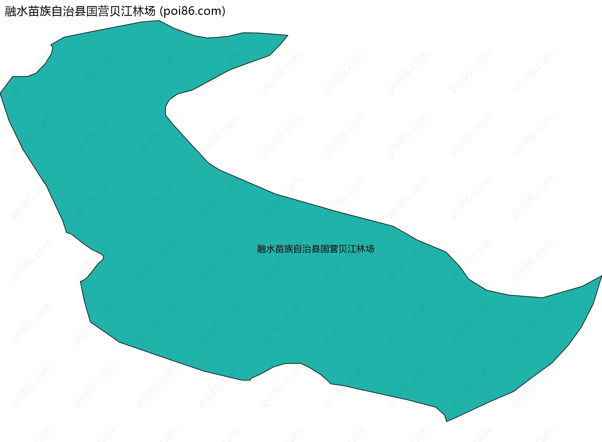 融水苗族自治县国营贝江林场边界地图